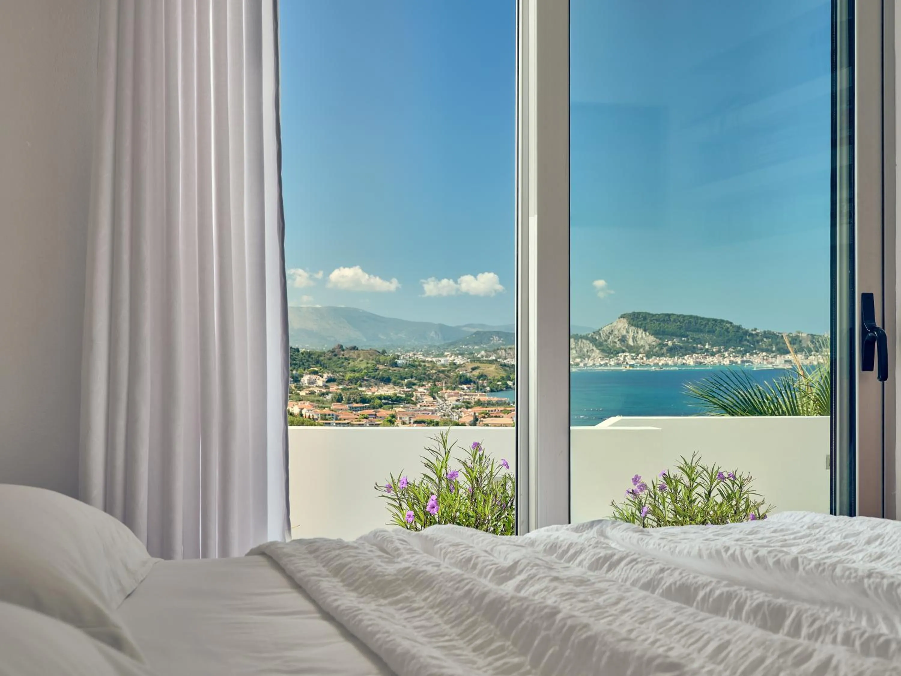 Bedroom, Bed in Iconic Ionian Mudita Villa, By ThinkVilla