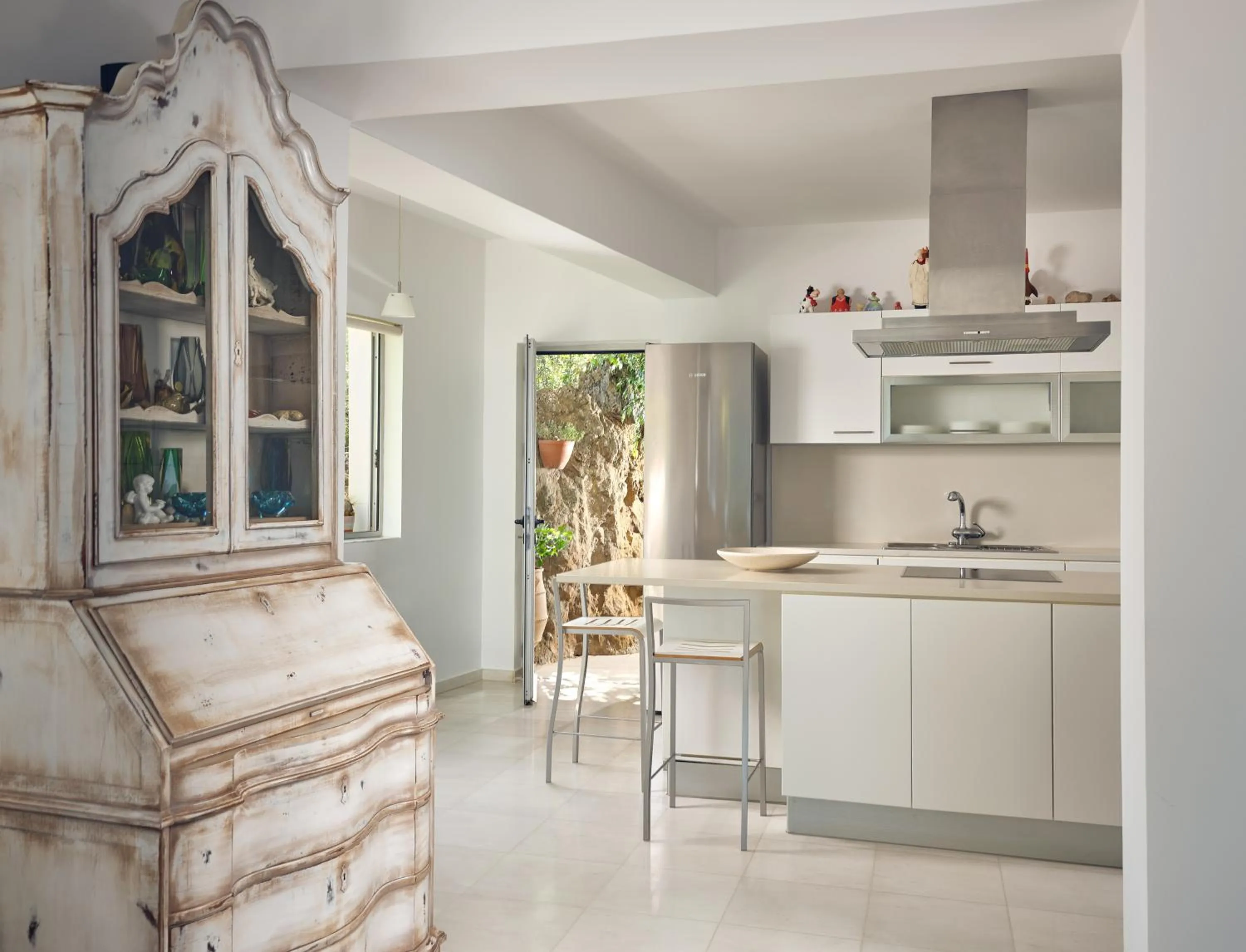 Kitchen or kitchenette in Iconic Ionian Mudita Villa, By ThinkVilla