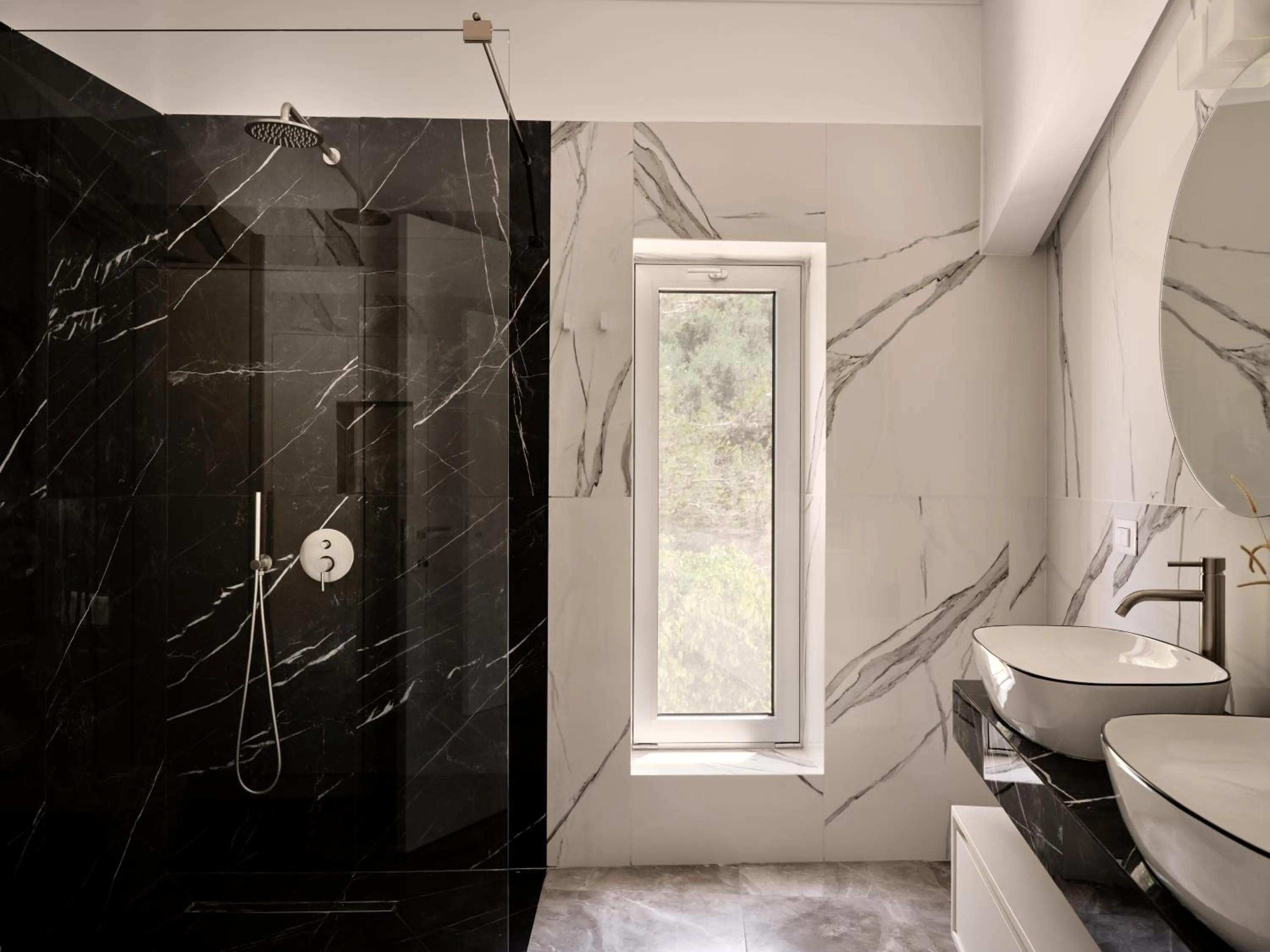 Shower in Iconic Ionian Mudita Villa, By ThinkVilla