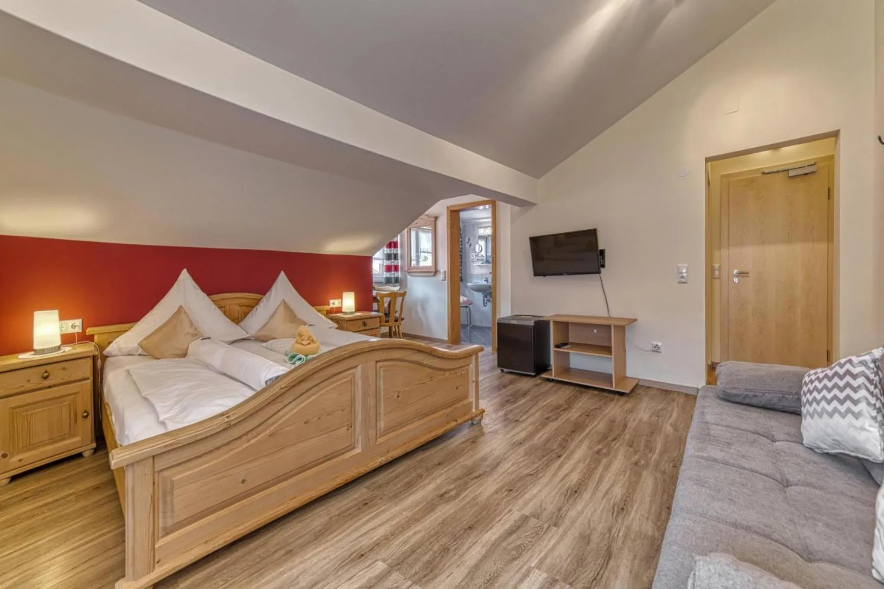 Bedroom, Bed in Hotel Hirschenstein