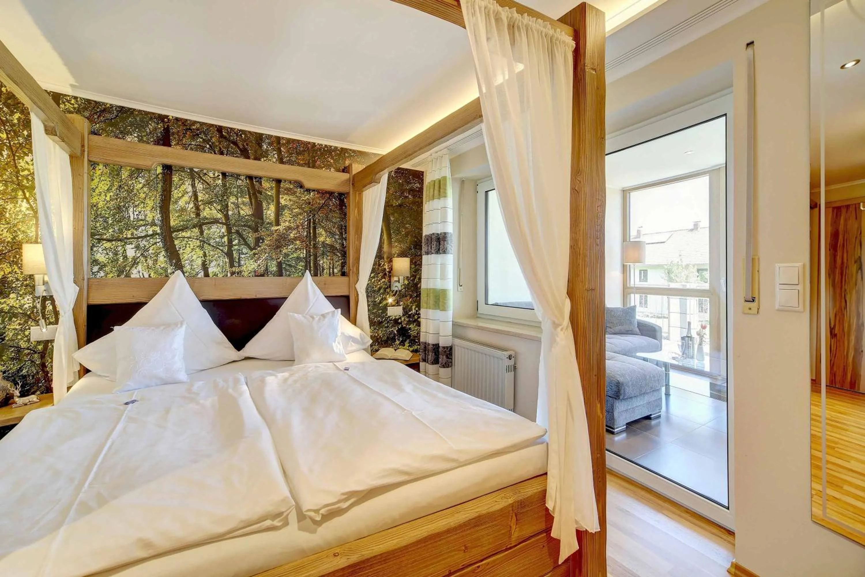 Bedroom, Bed in Hotel Hirschenstein