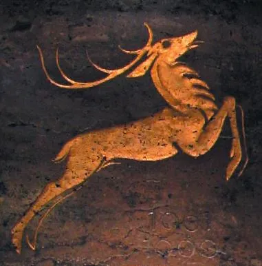 Decorative detail in Hotel Goldener Hirsch