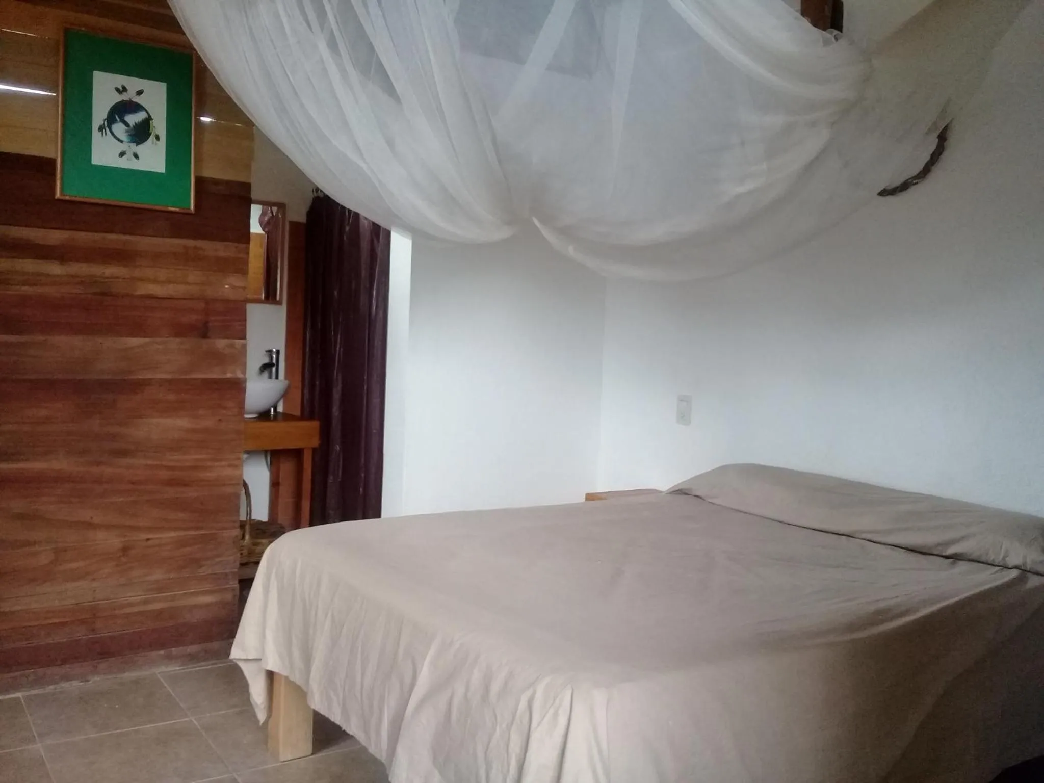 Bathroom, Bed in Cafe Maya - Casa Acalli