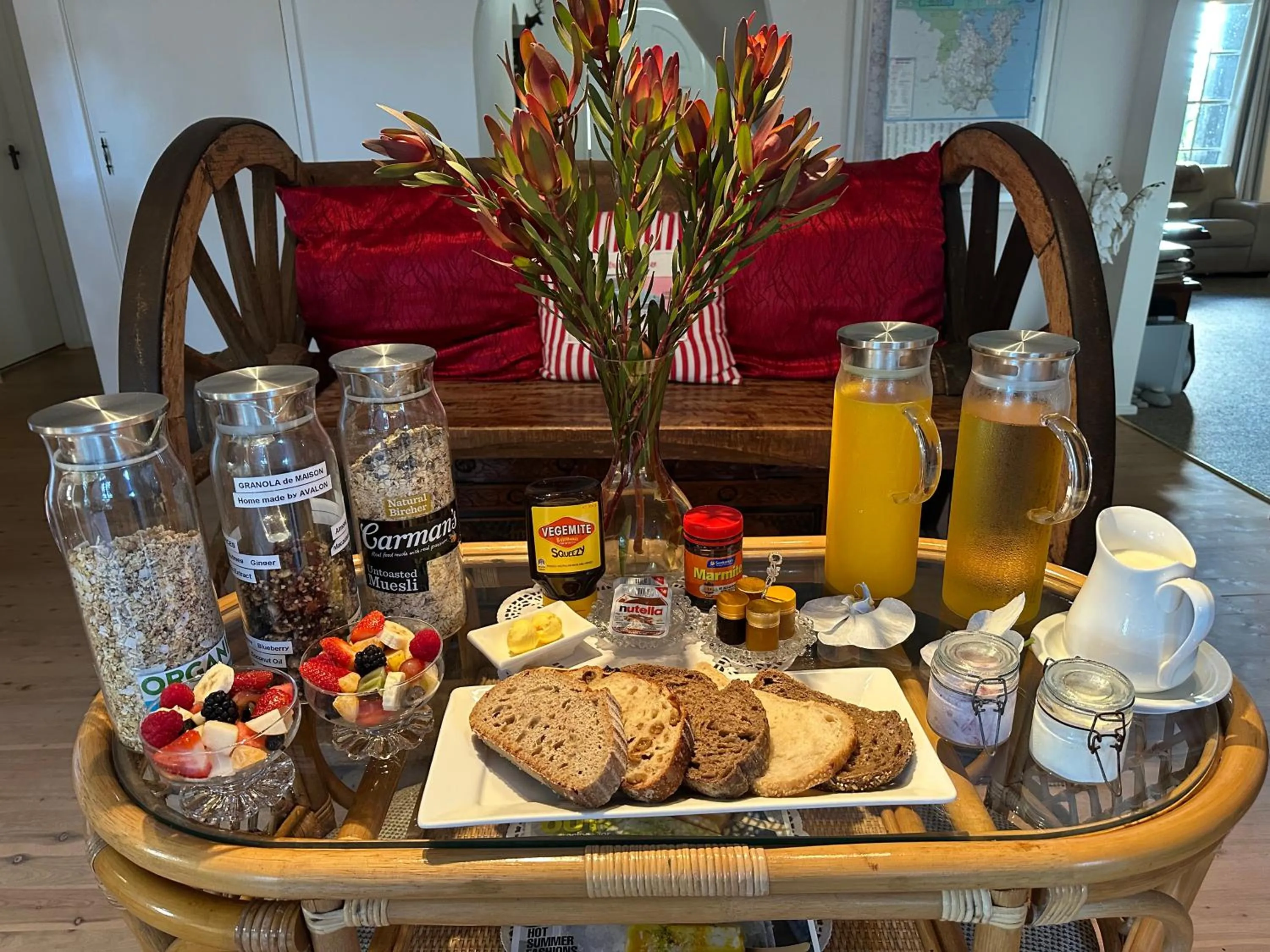 Continental breakfast in Palm Beach Bed & Breakfast