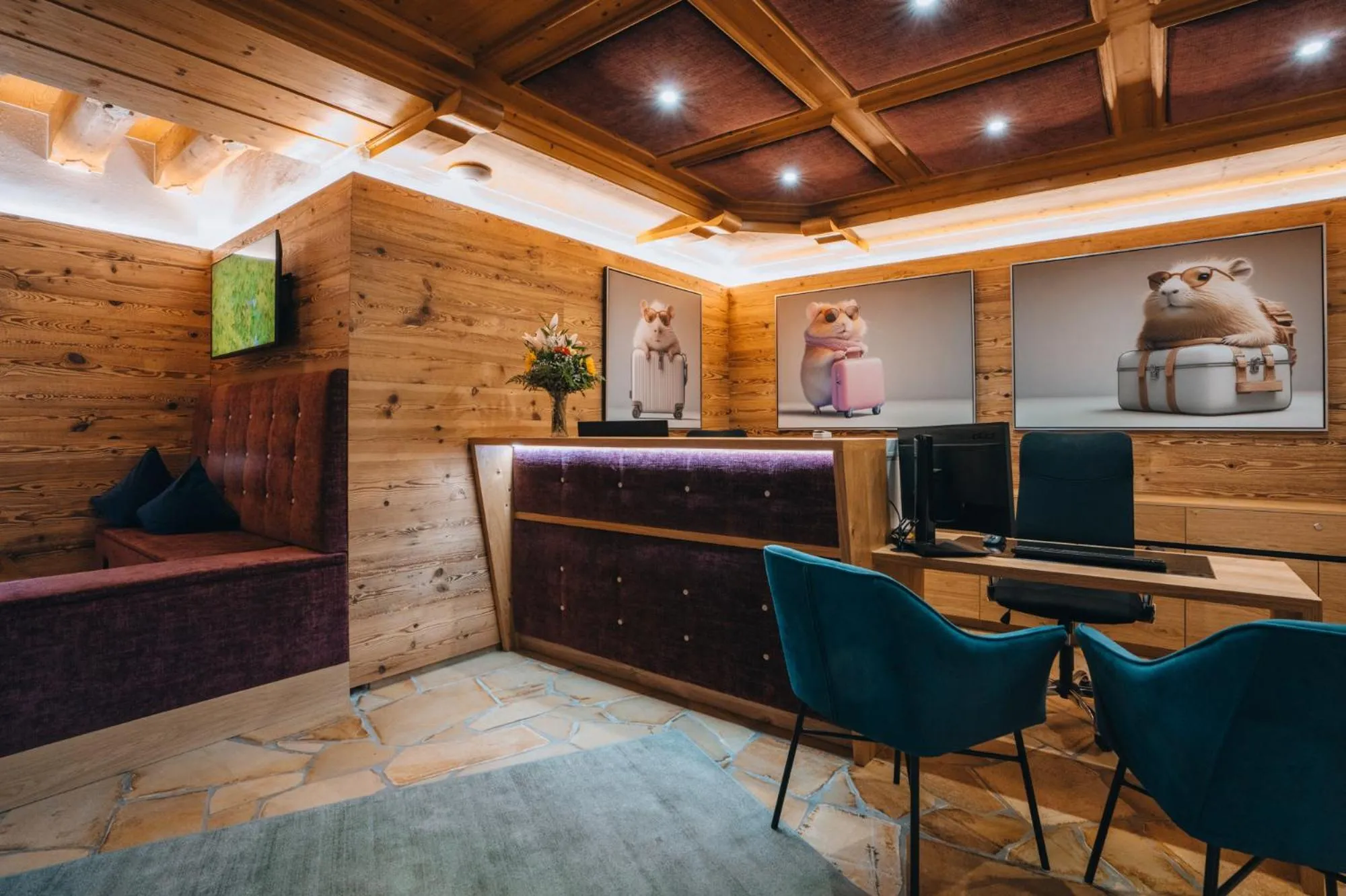 Lobby or reception in Wellness Aparthotel "Lechlife" incl Pool - 400m zum SKILIFT