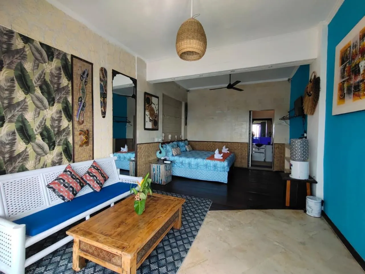 Bed in Villa Umbrella Lombok