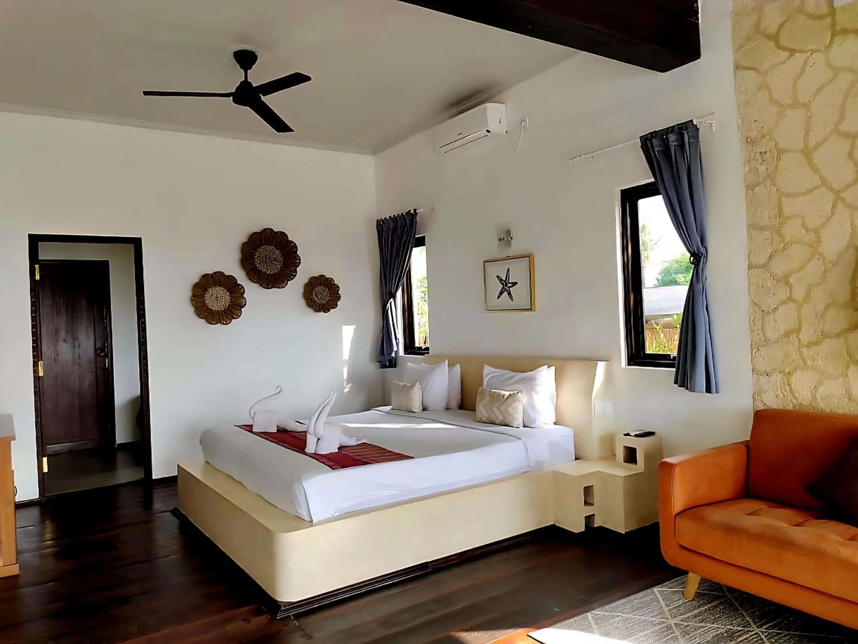 Bed in Villa Umbrella Lombok