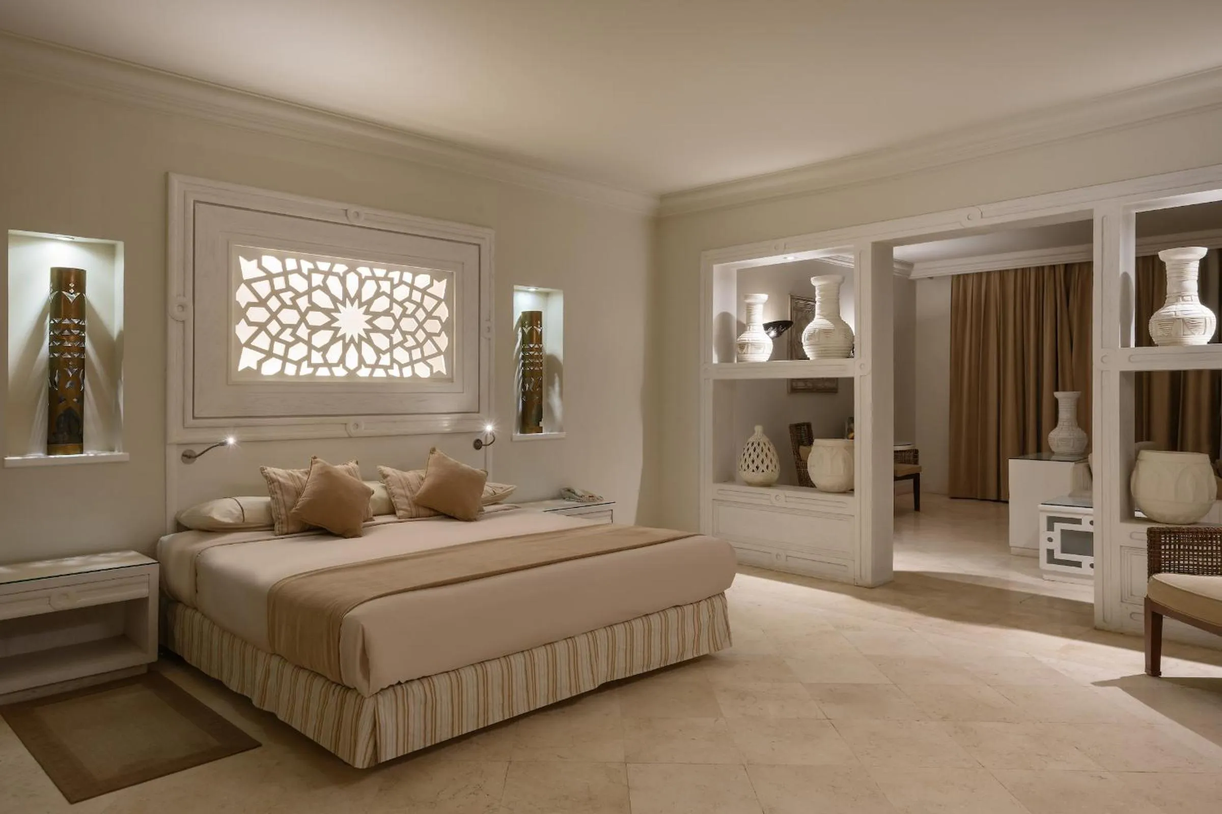 Bedroom, Bed in The Makadi Spa Hotel - Couples Only 18 Years Plus