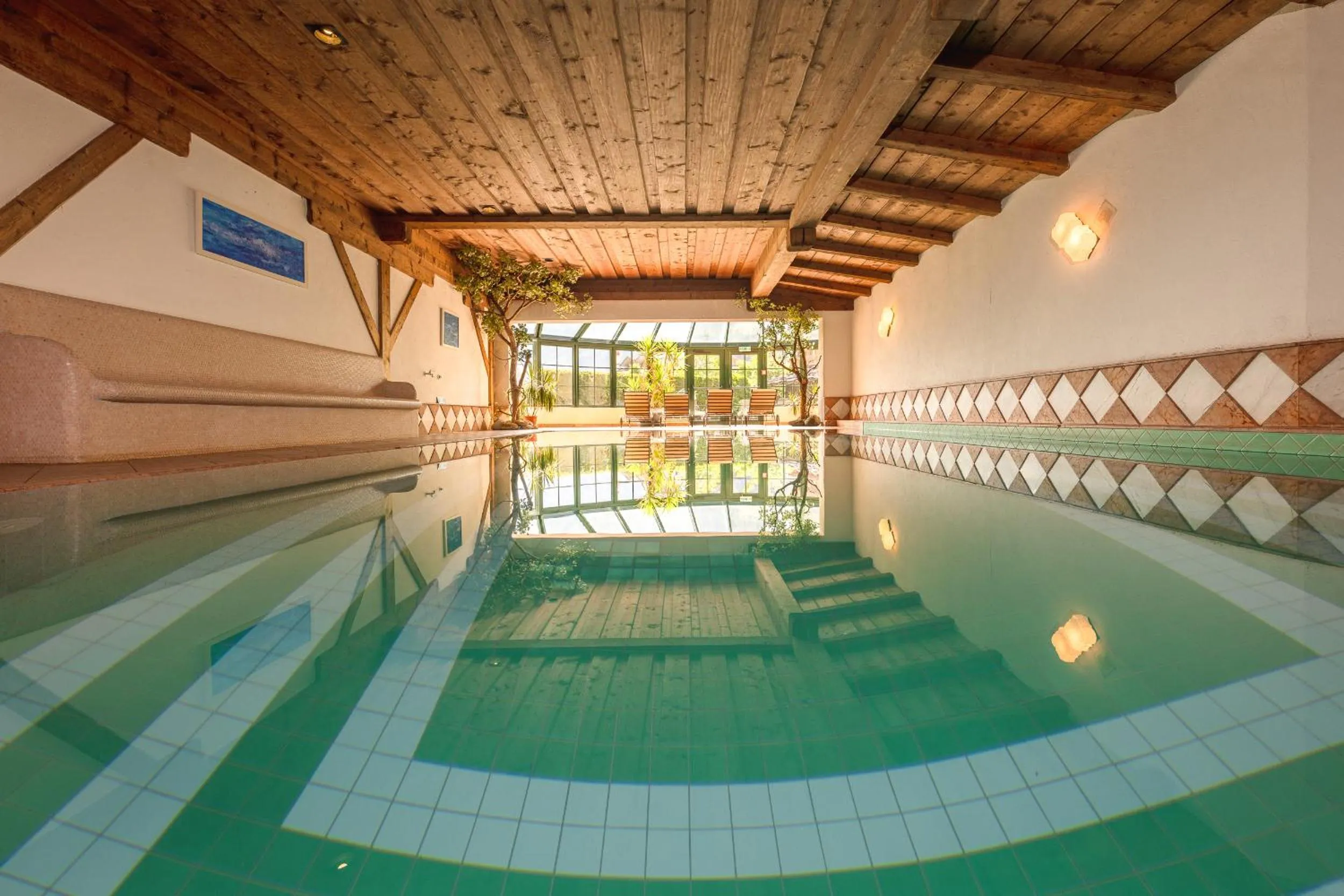 Pool view in Hotel Berghof