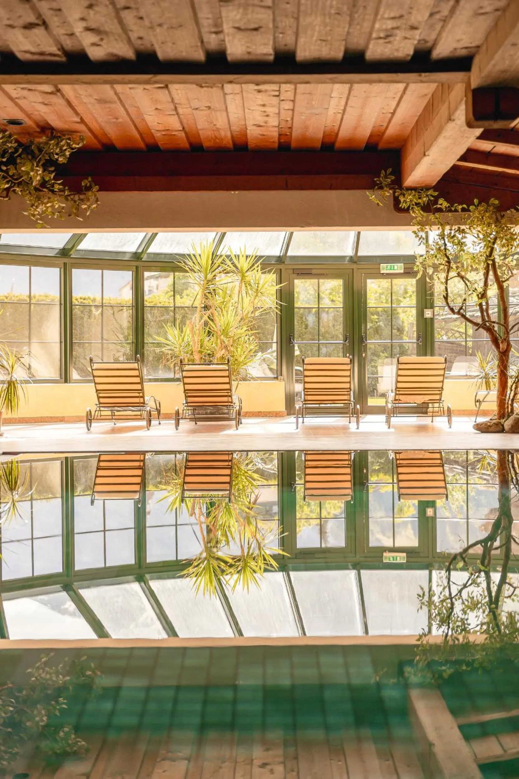 Pool view in Hotel Berghof