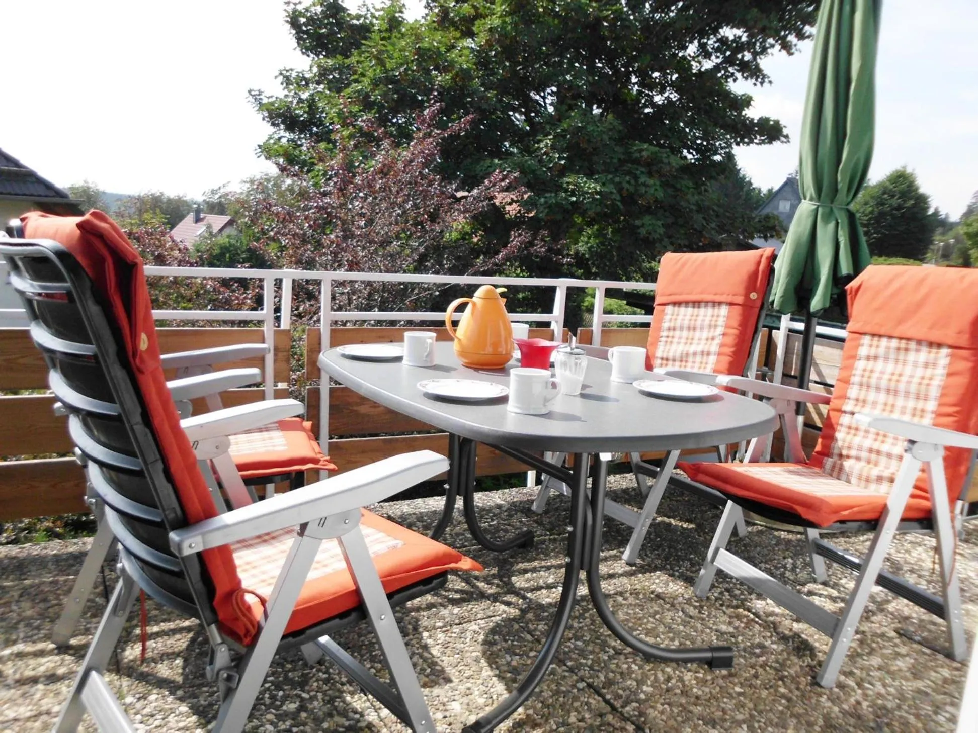 Balcony/Terrace in Premium-Ferienwohnungen Bergblick im Haus Hopfe
