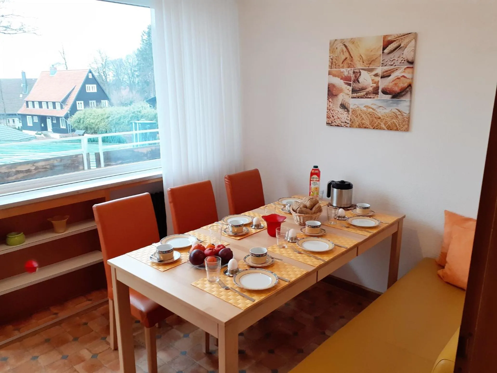 Dining area in Premium-Ferienwohnungen Bergblick im Haus Hopfe