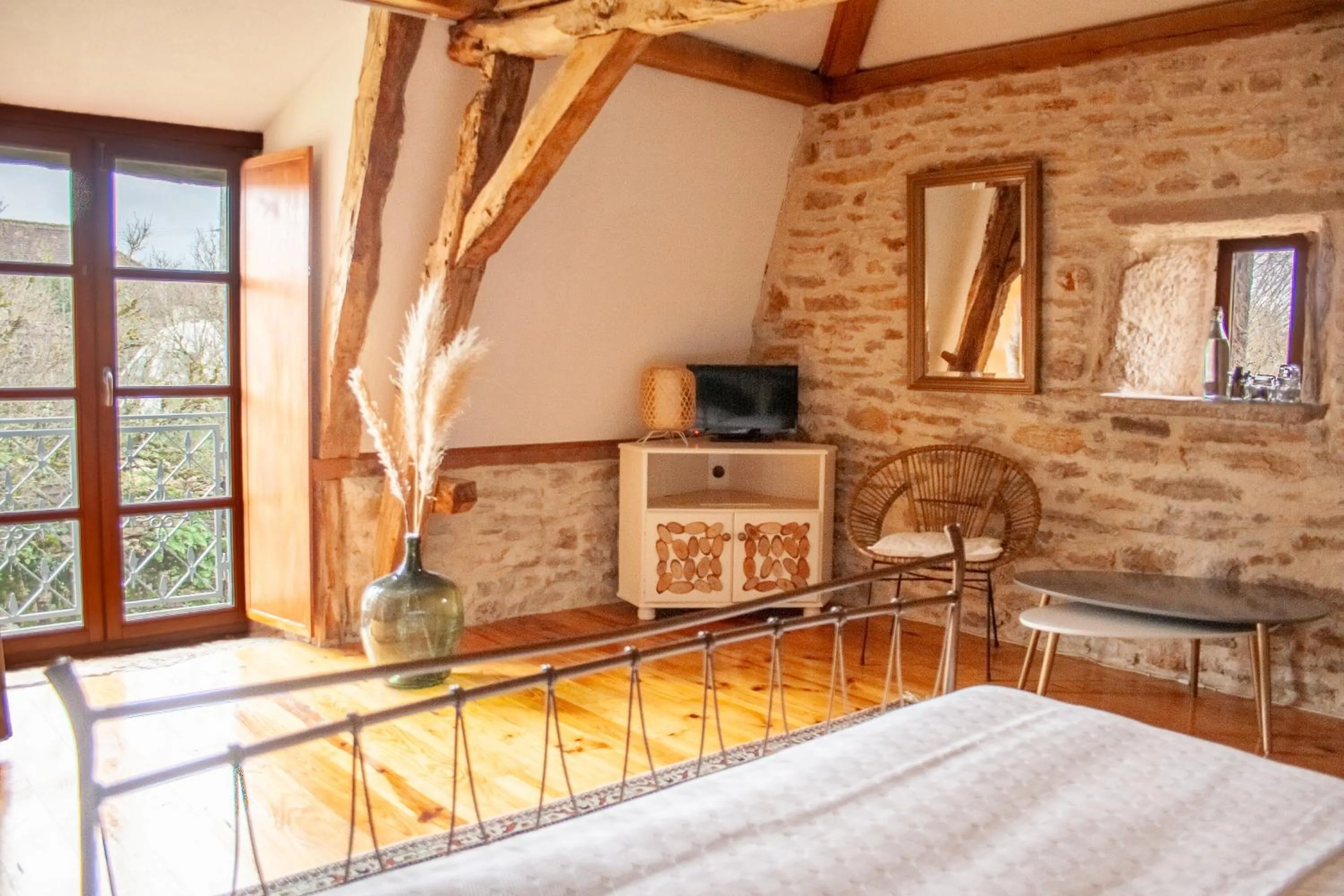 Bedroom, Bed in Chambres d'hôtes Pech Blanc