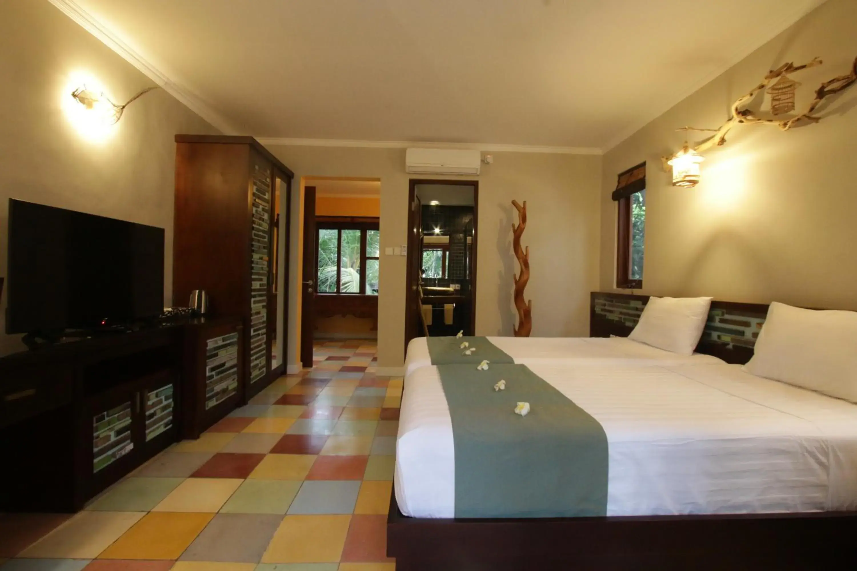 Balcony/Terrace, Bed in Green Bird Villa Balcony/Terrace, Bed in Green Bird Villa