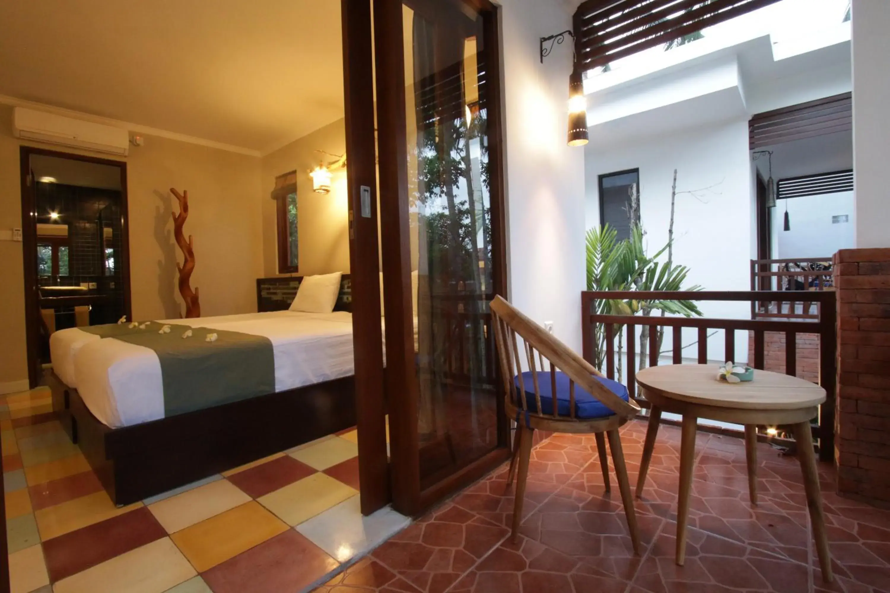 Balcony/Terrace, Bed in Green Bird Villa Balcony/Terrace, Bed in Green Bird Villa