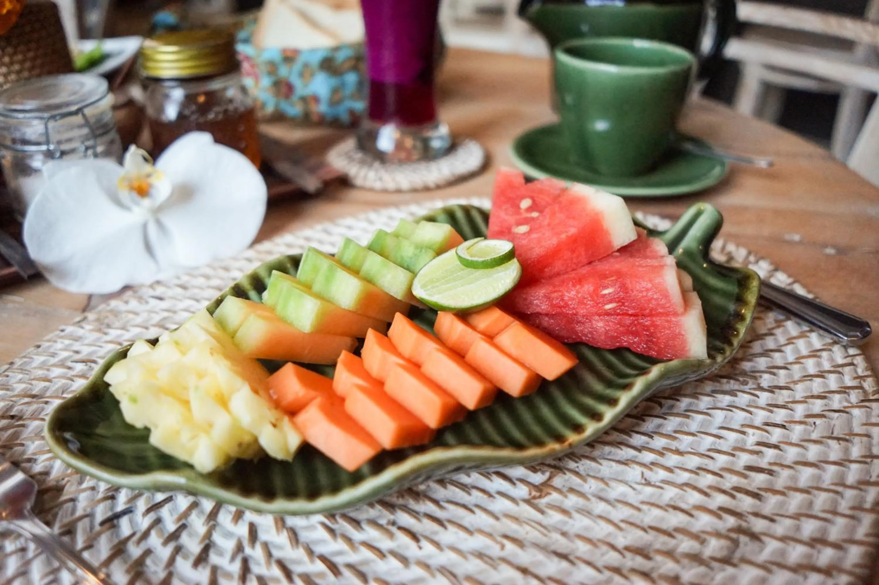 Continental breakfast in Green Bird Villa