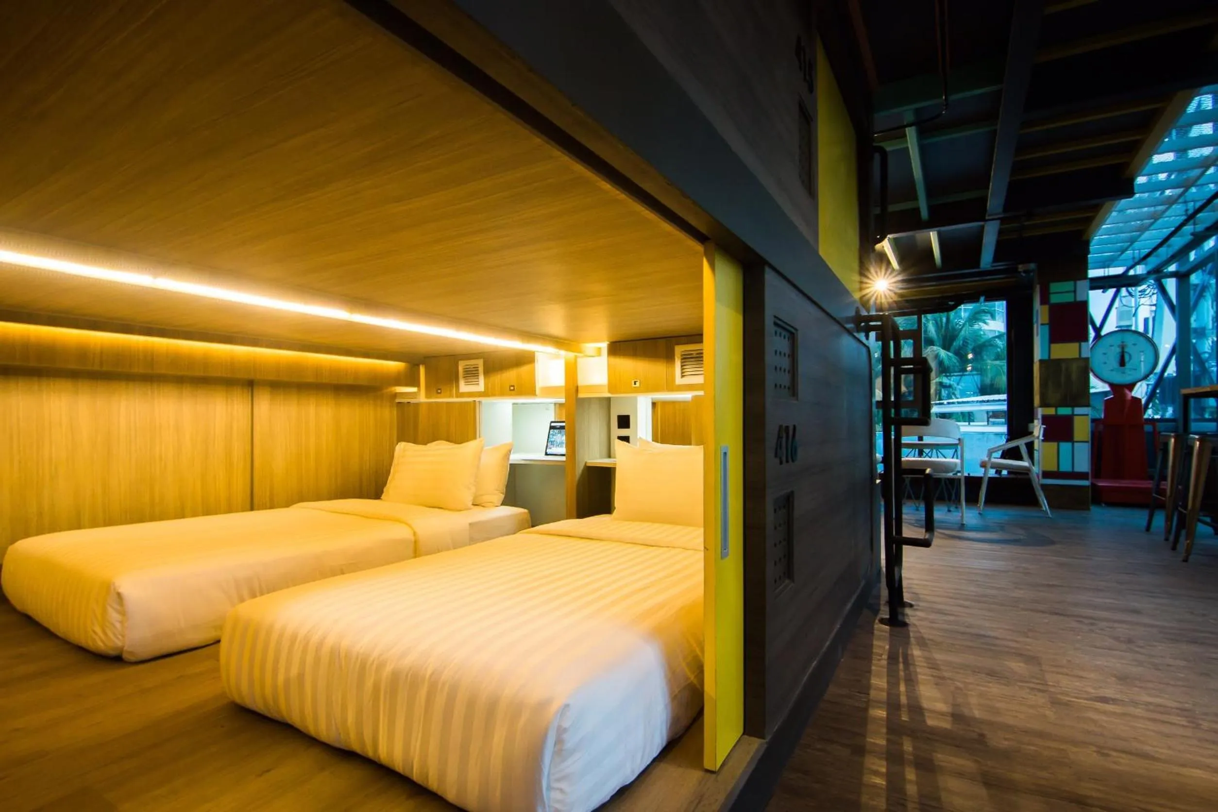 Decorative detail, Bed in Nonze Hostel