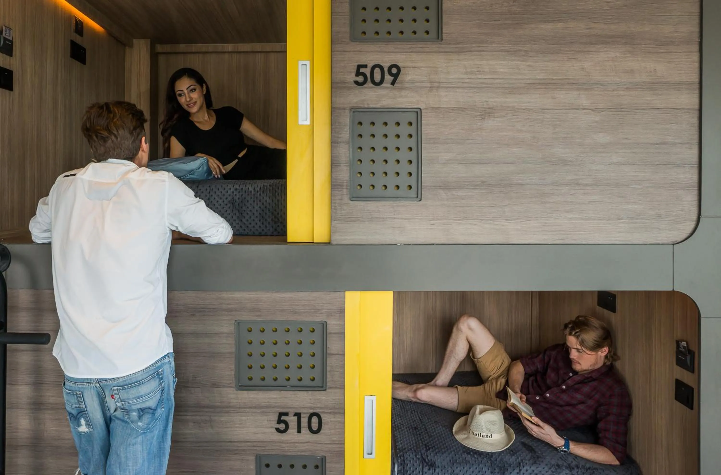 group of guests in Nonze Hostel