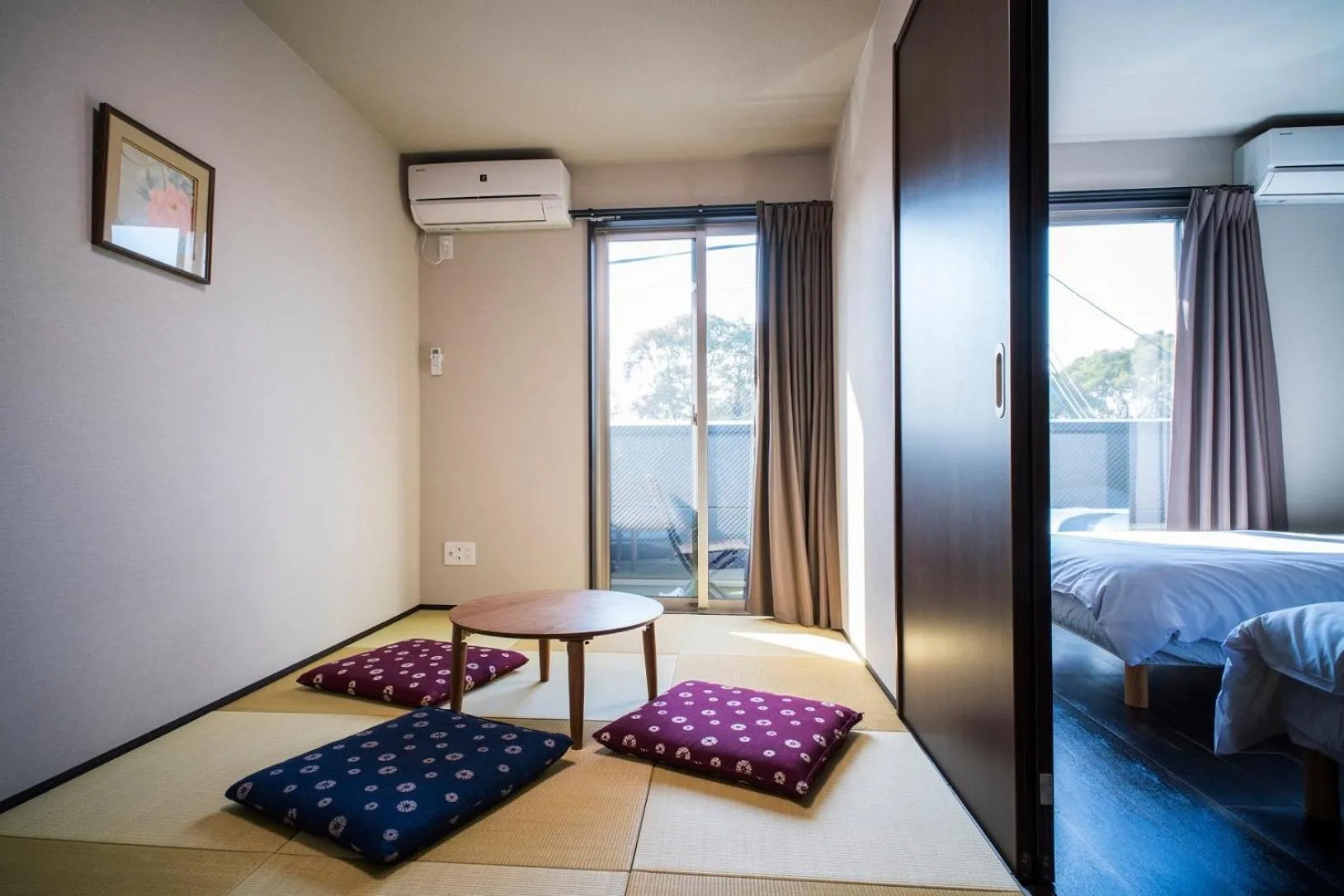 Bed in Kyostay Iroha Toji Annex