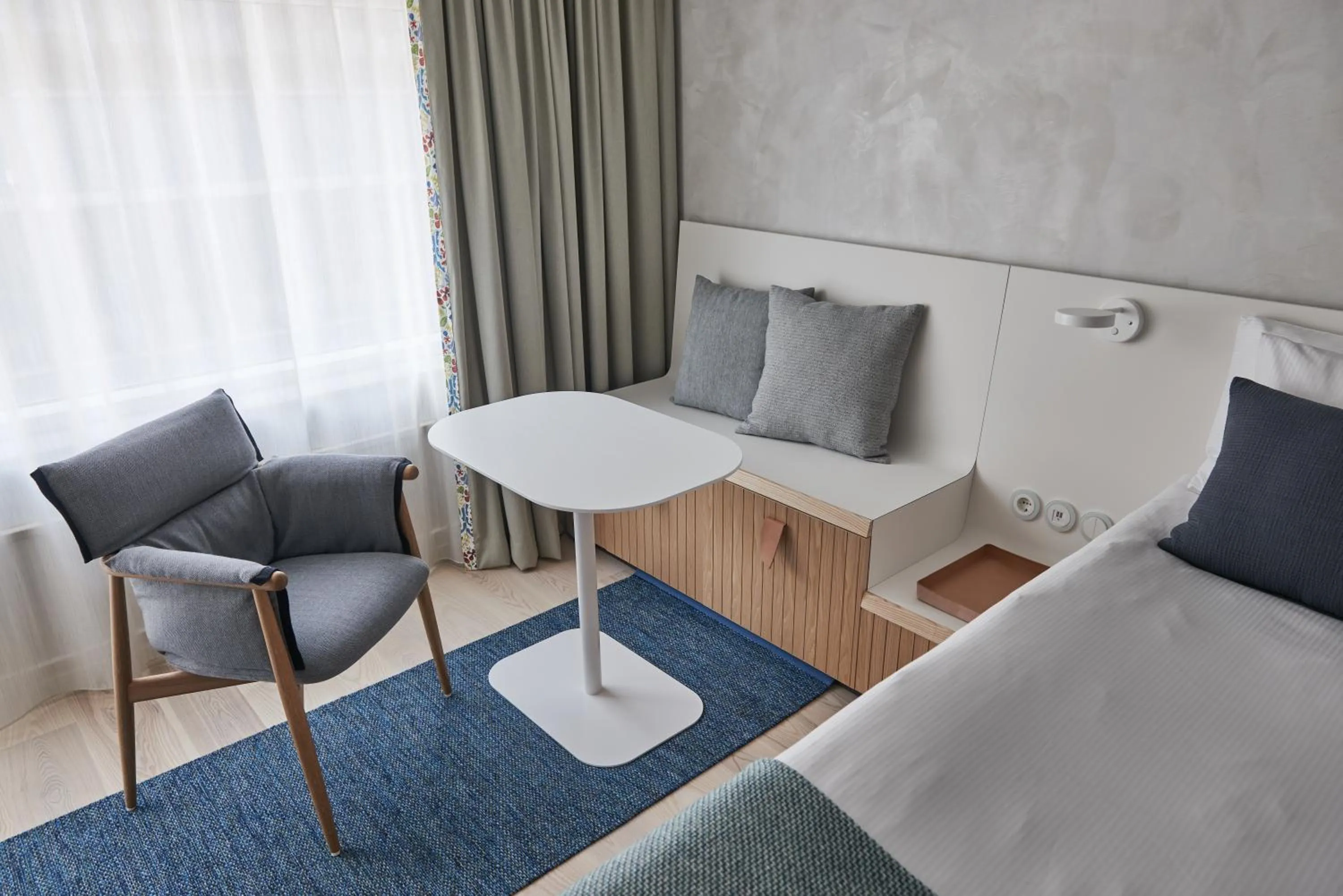 Seating area, Bed in Nordic Light Hotel