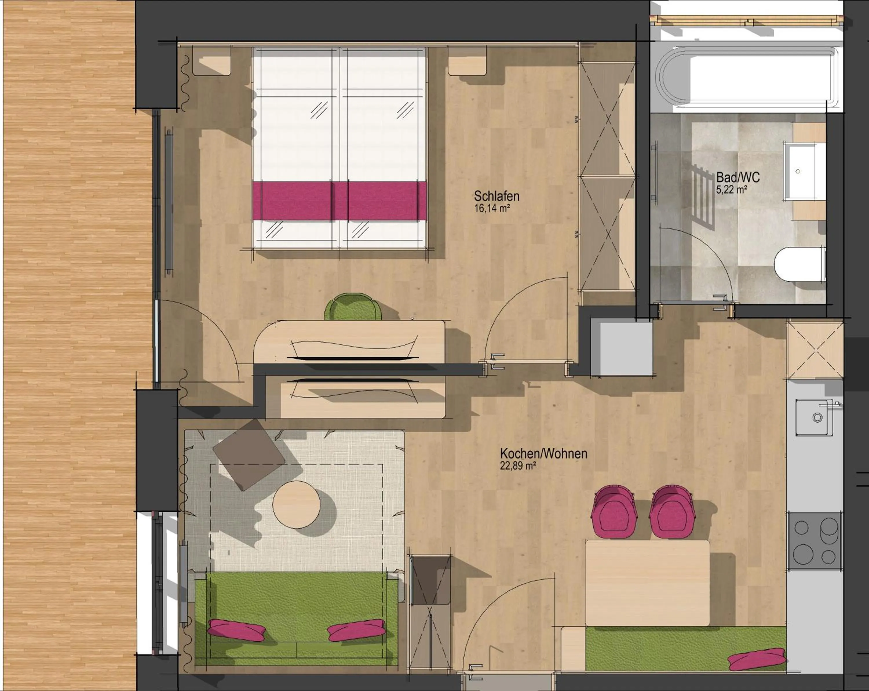 Photo of the whole room in Hotel Dominic