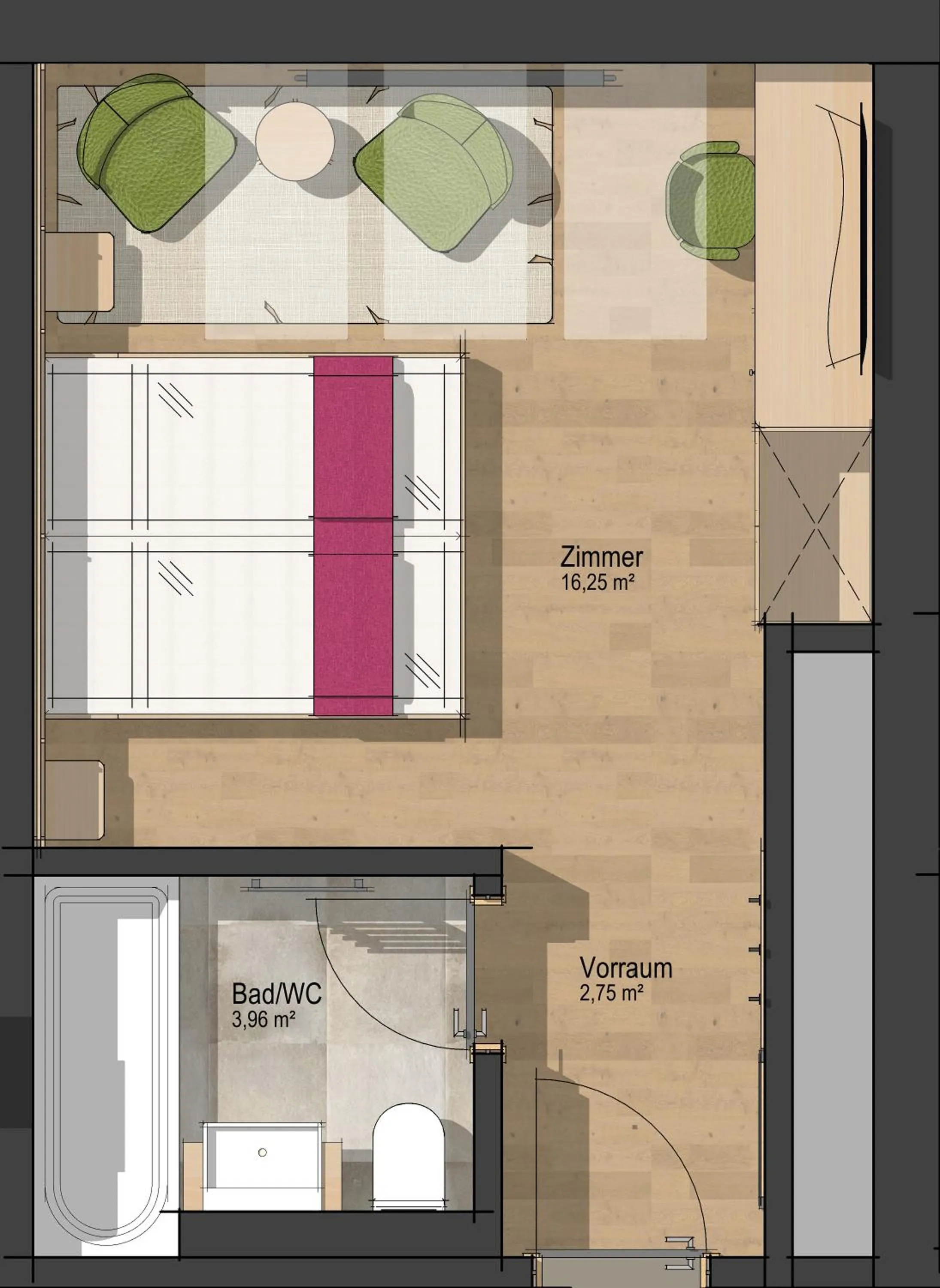 Floor plan in Hotel Dominic