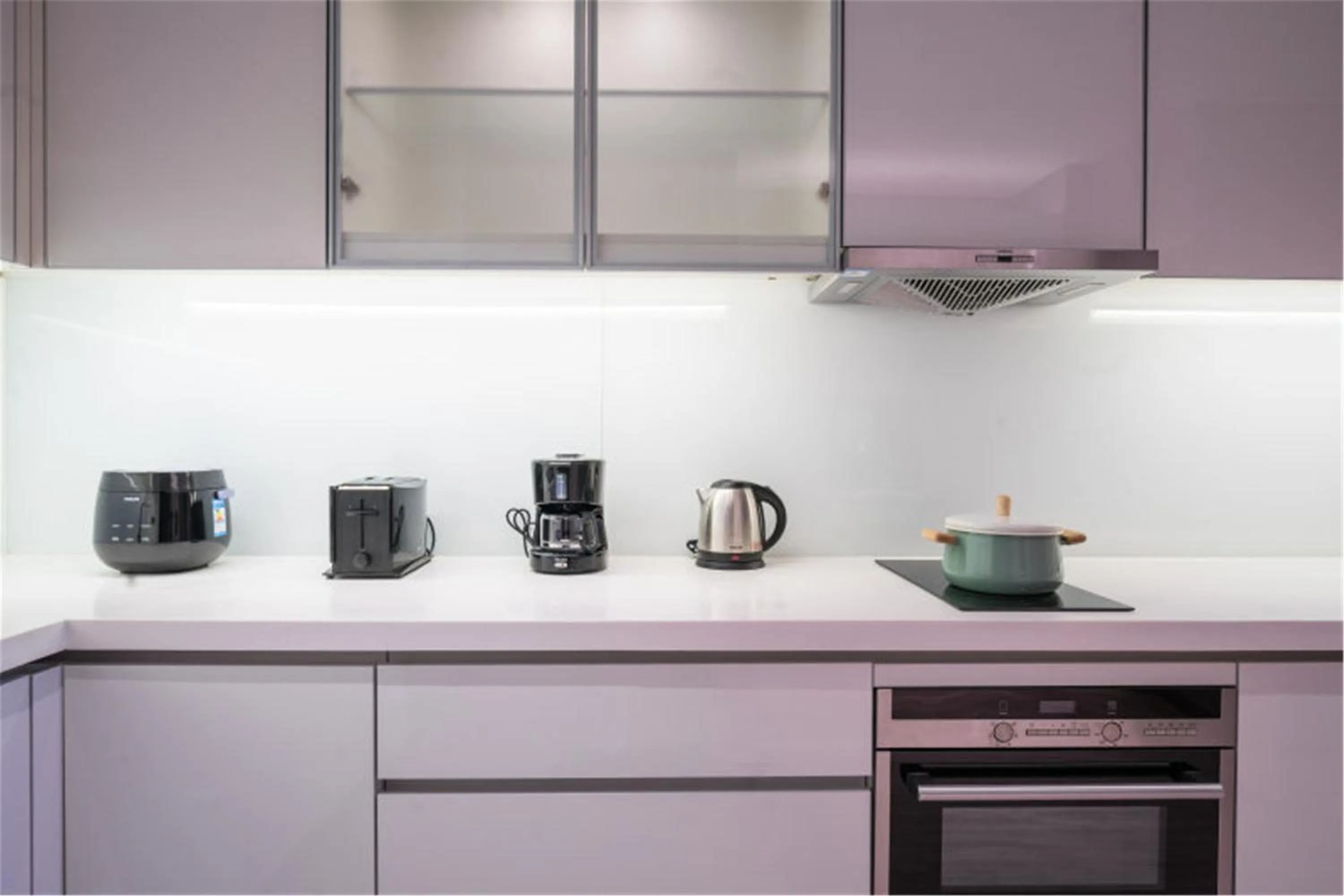 Kitchen or kitchenette in Oakwood Residence Damei Beijing