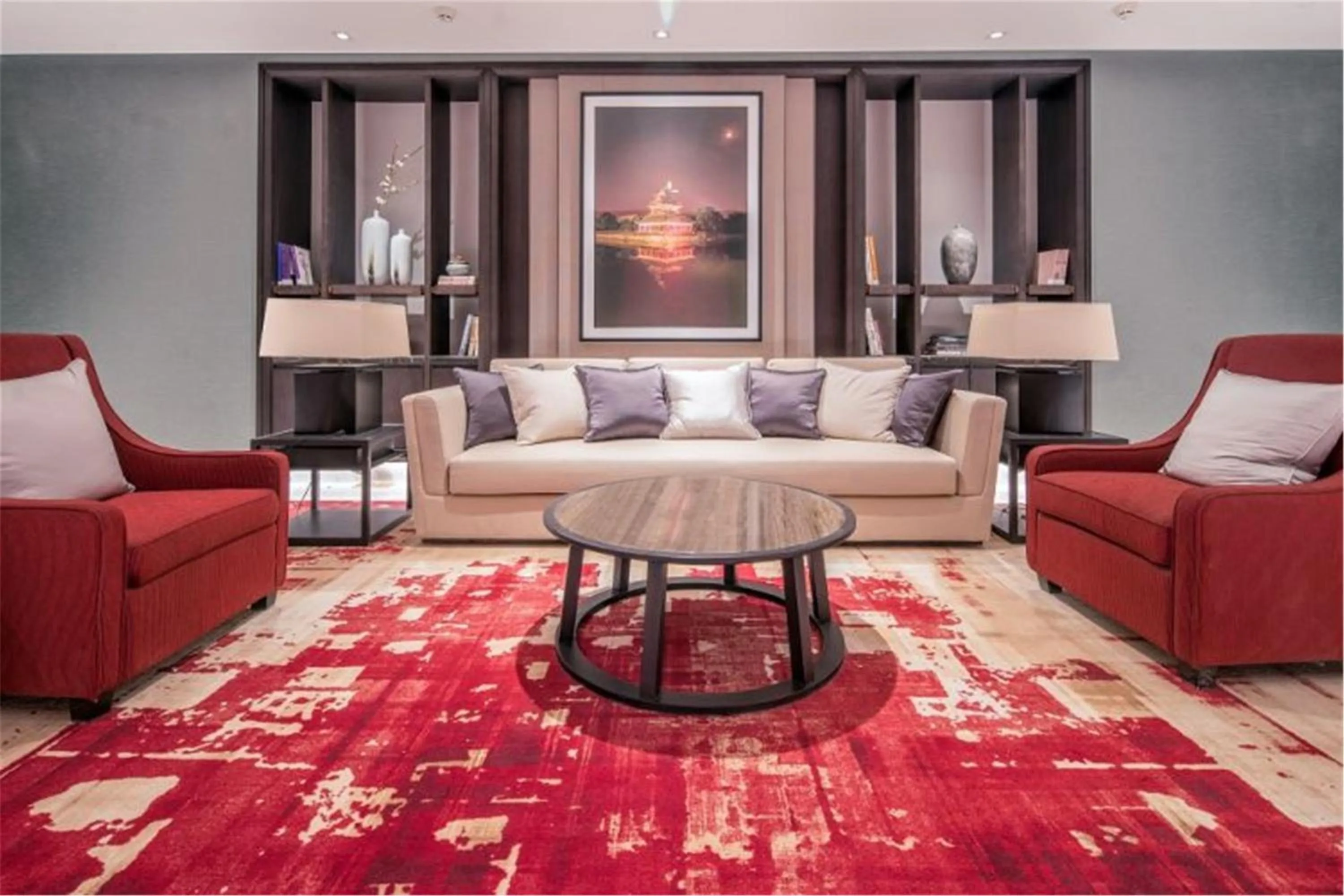 Seating area in Oakwood Residence Damei Beijing