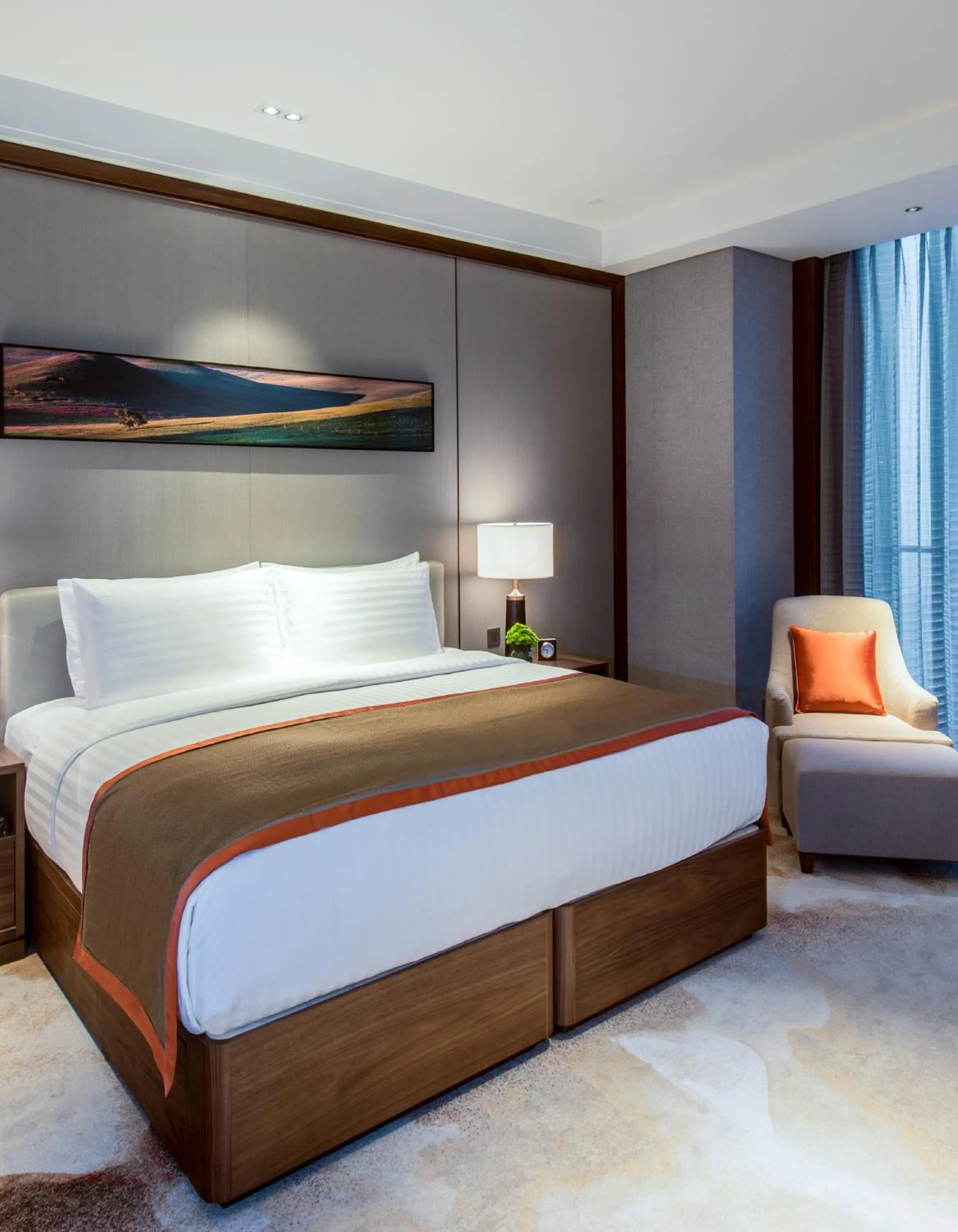 Bedroom, Bed in Oakwood Residence Damei Beijing