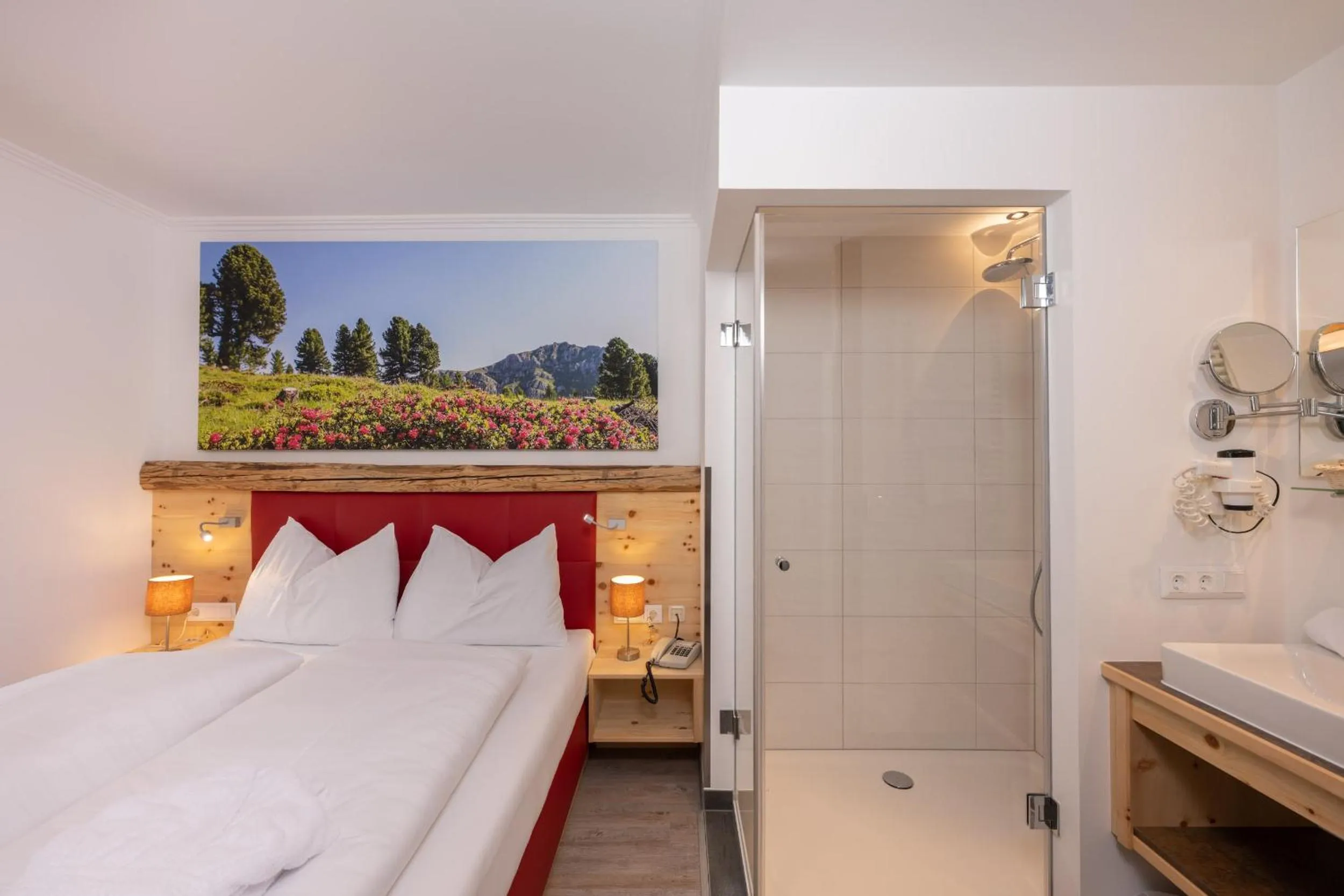 Balcony/Terrace, Bed in Genusshotel Almrausch