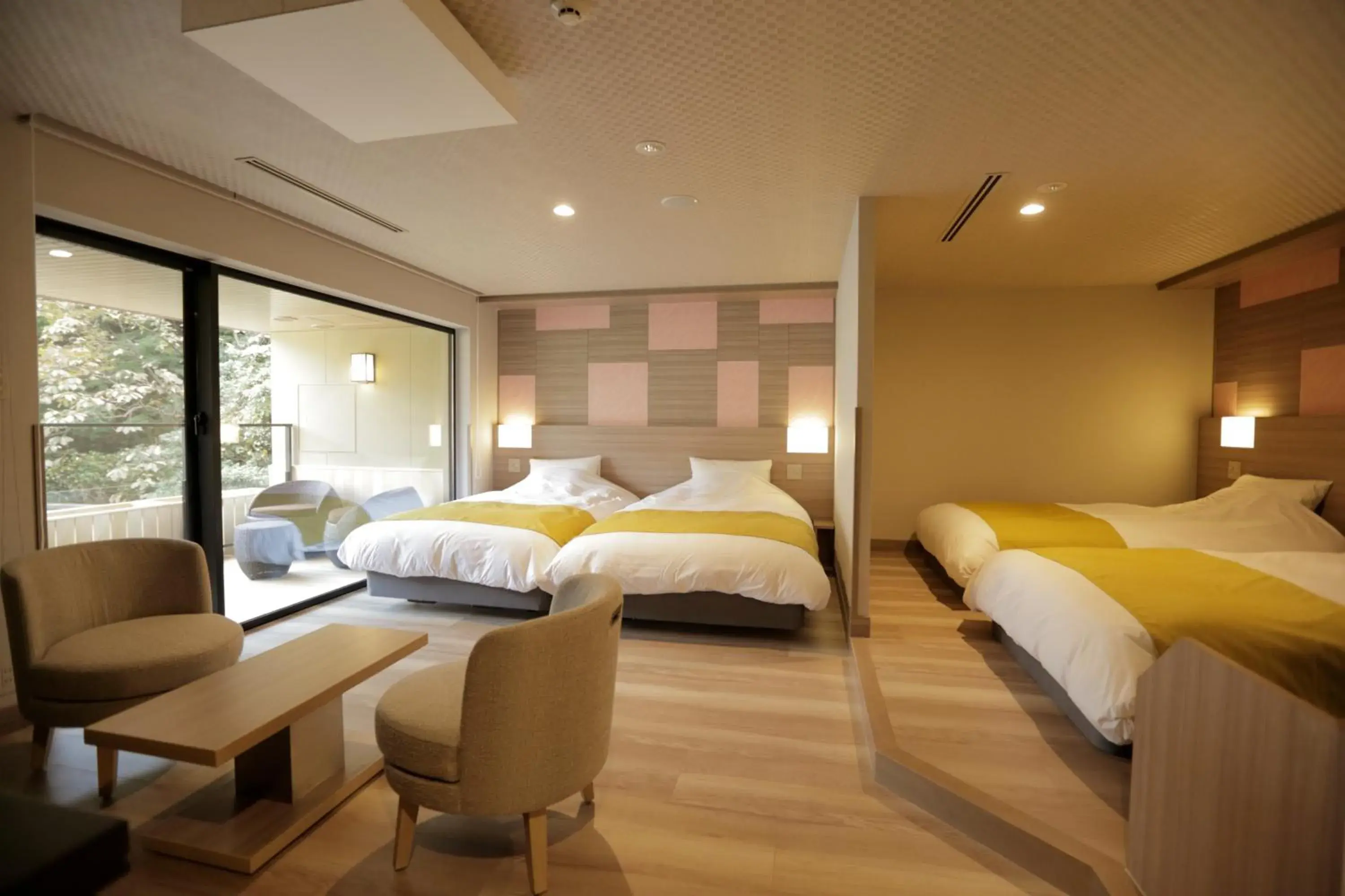 Quadruple Room with Open-Air Bath in Tsukino Yado Sara Quadruple Room with Open-Air Bath in Tsukino Yado Sara