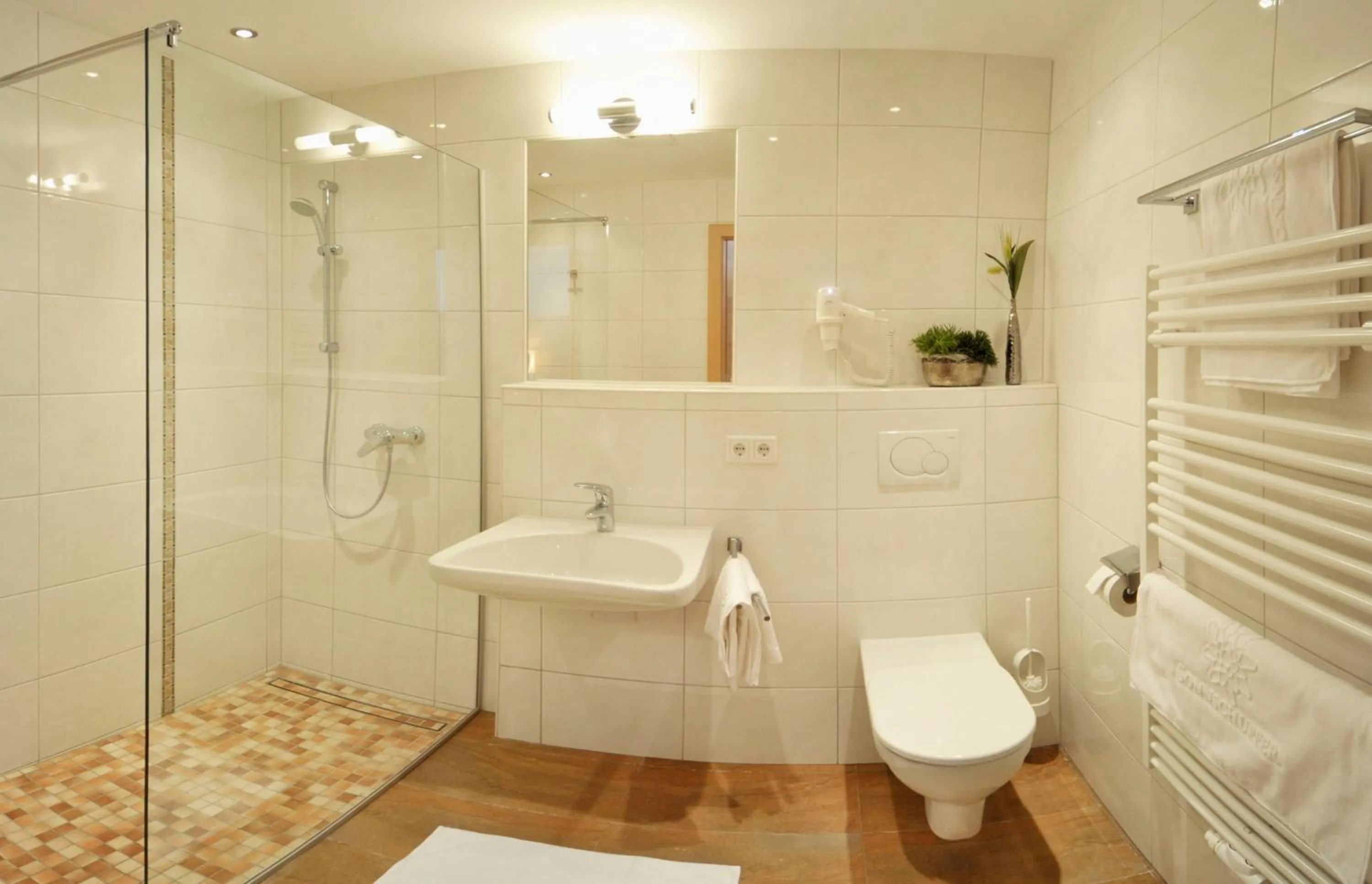 Bathroom in Hotel Sonnschupfer