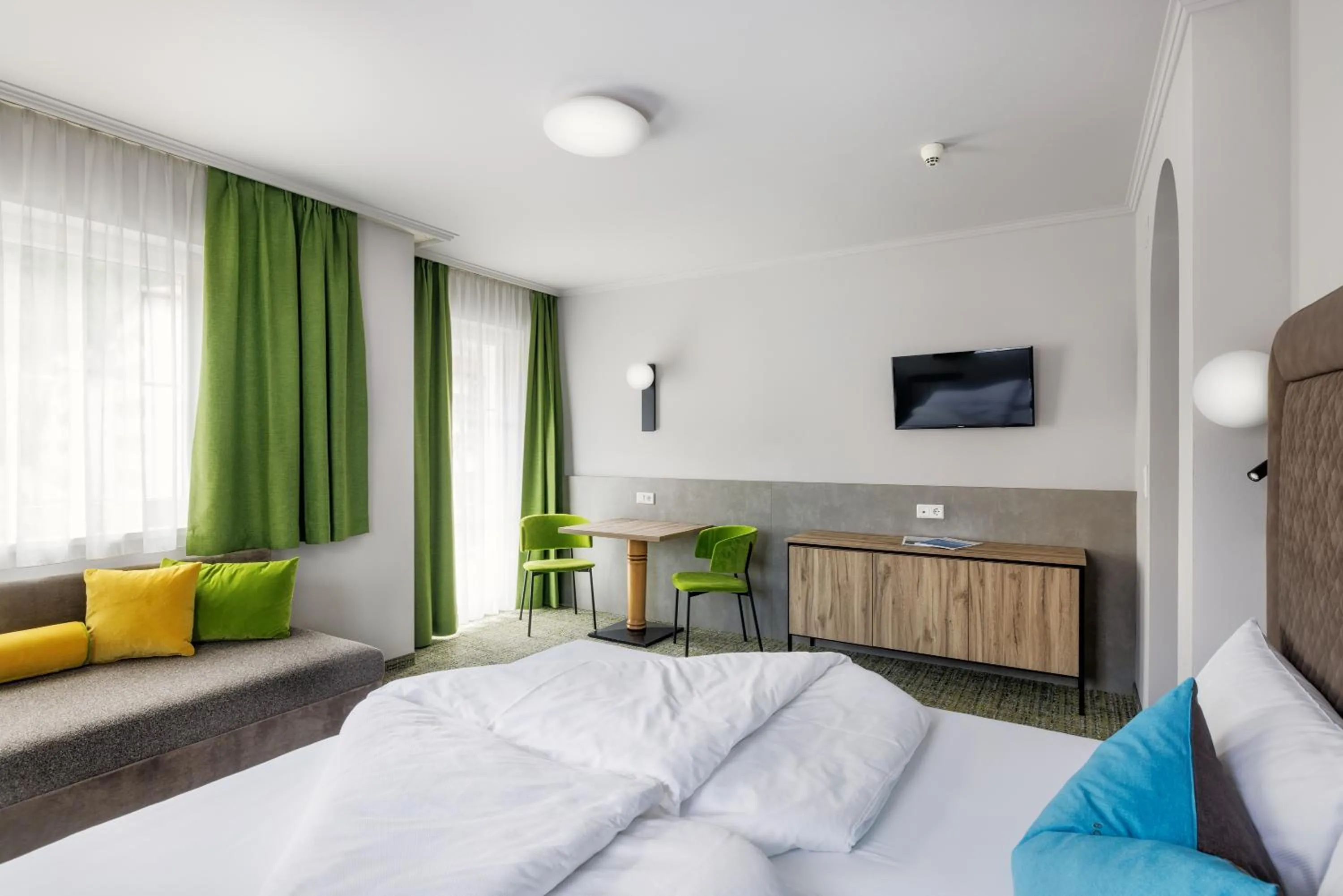 Bed in Alpenaussicht