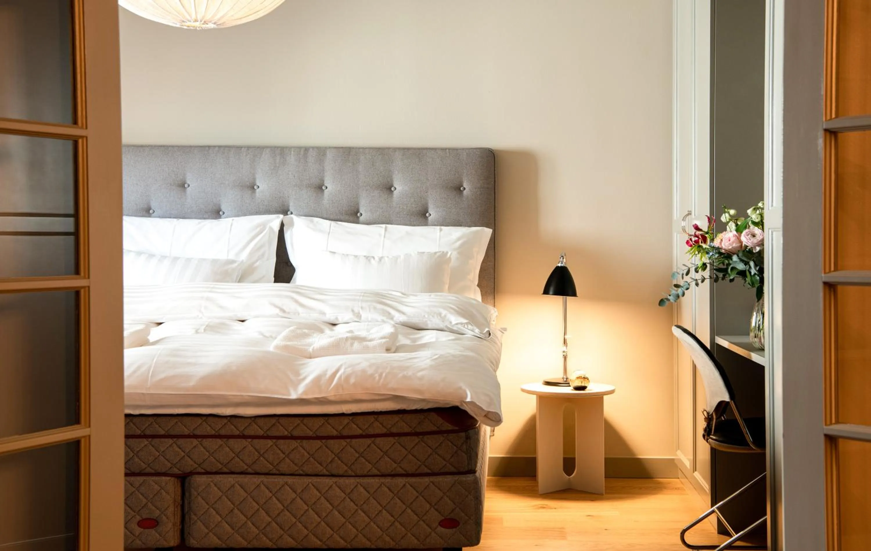 Bedroom, Bed in The Duxiana Malmö