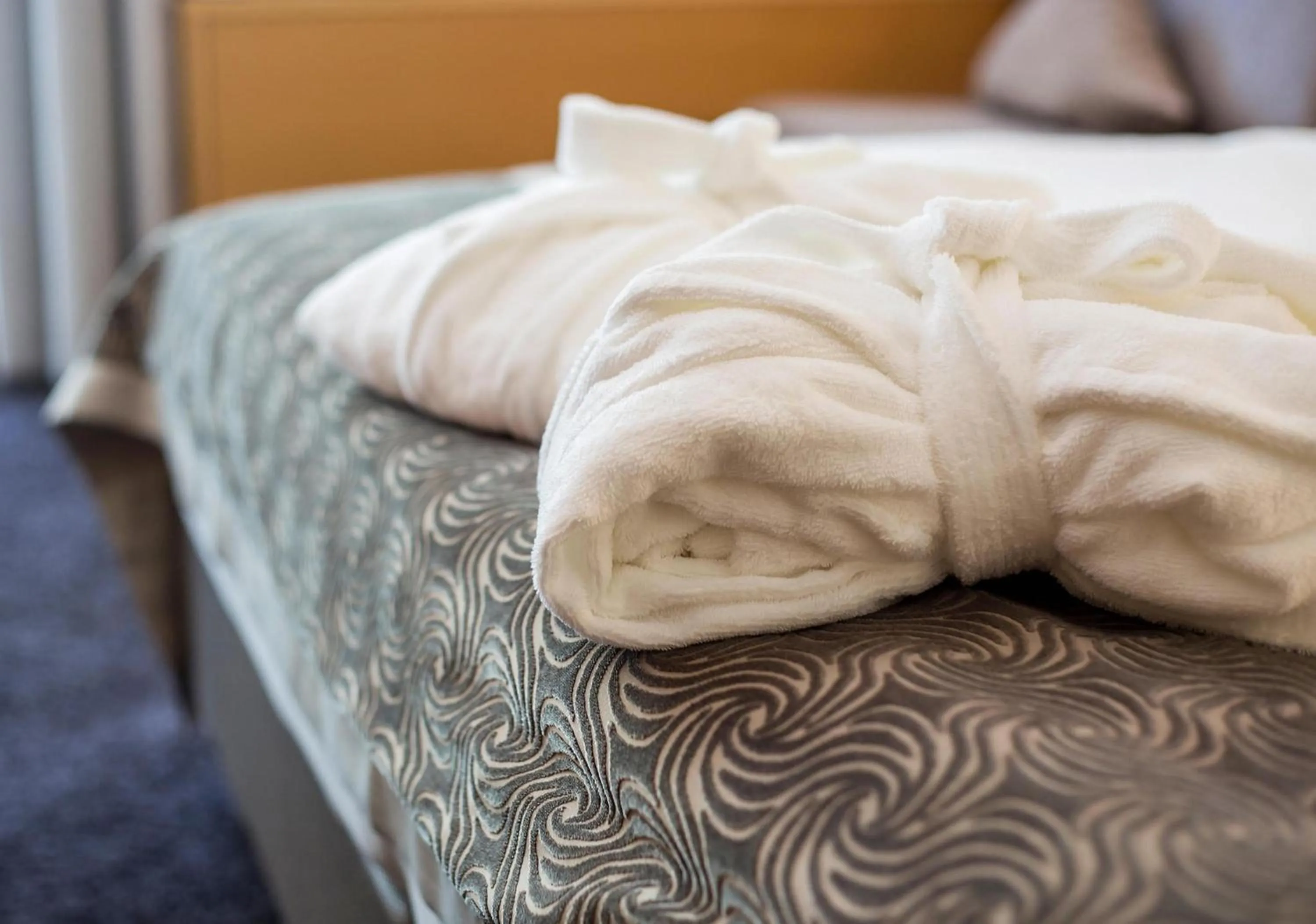 Decorative detail, Bed in Hotel Vier Jahreszeiten