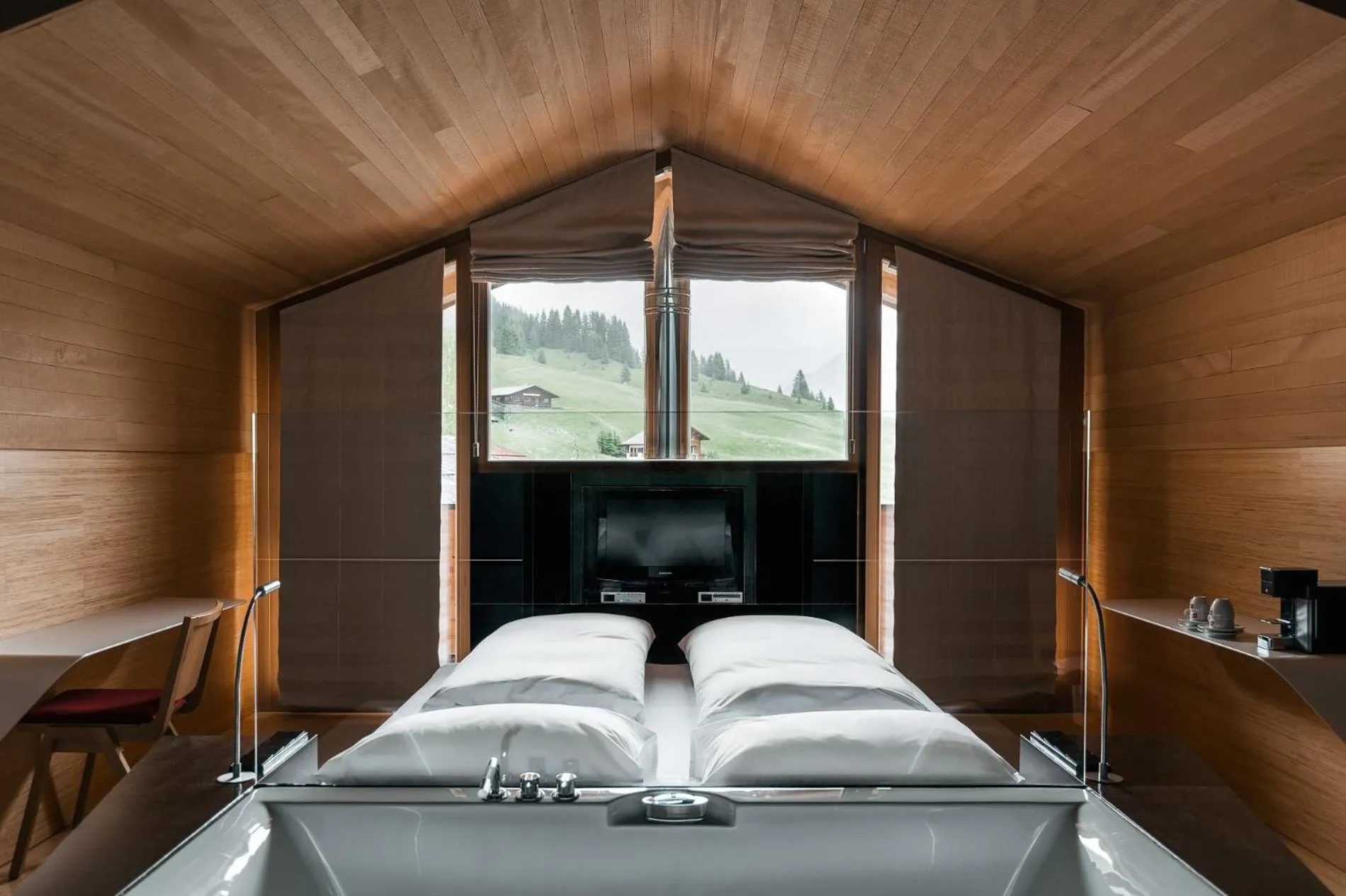 Bed in Rote Wand Gourmet Hotel, a Member of Design Hotels
