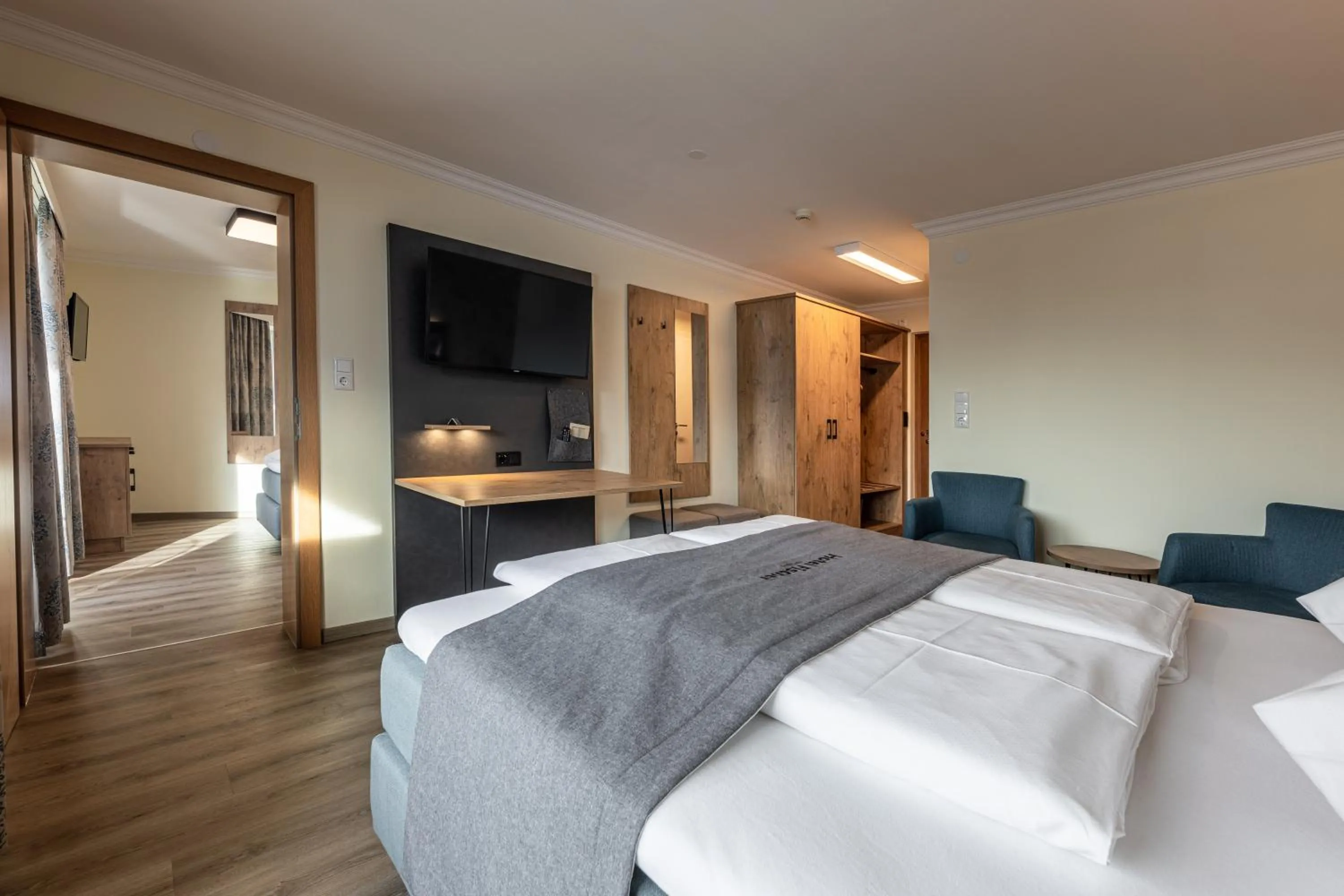 Bed in Hotel Fischer