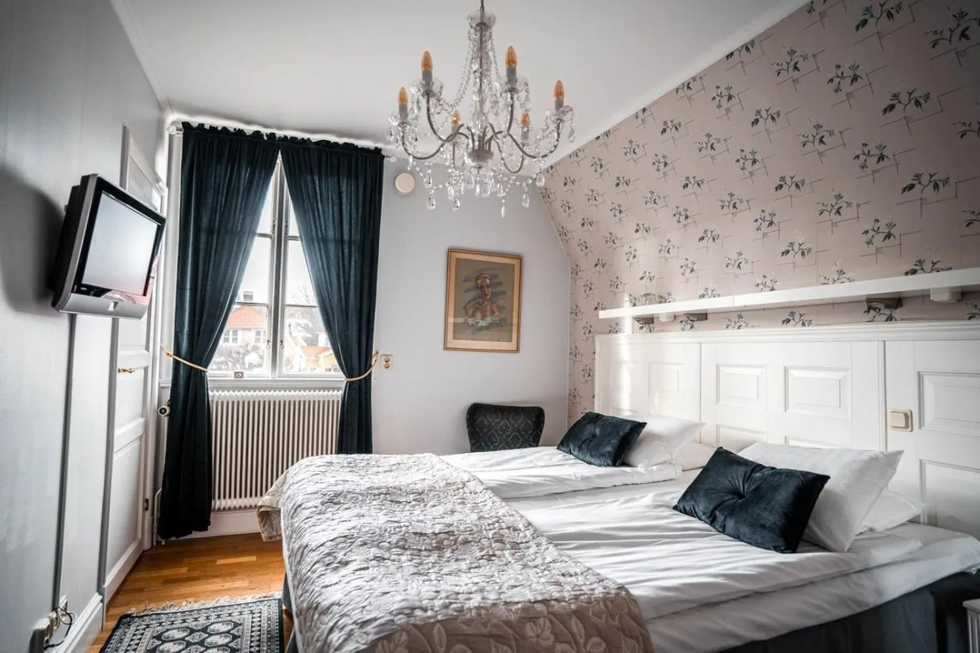 Bedroom, Bed in Slottshotellet