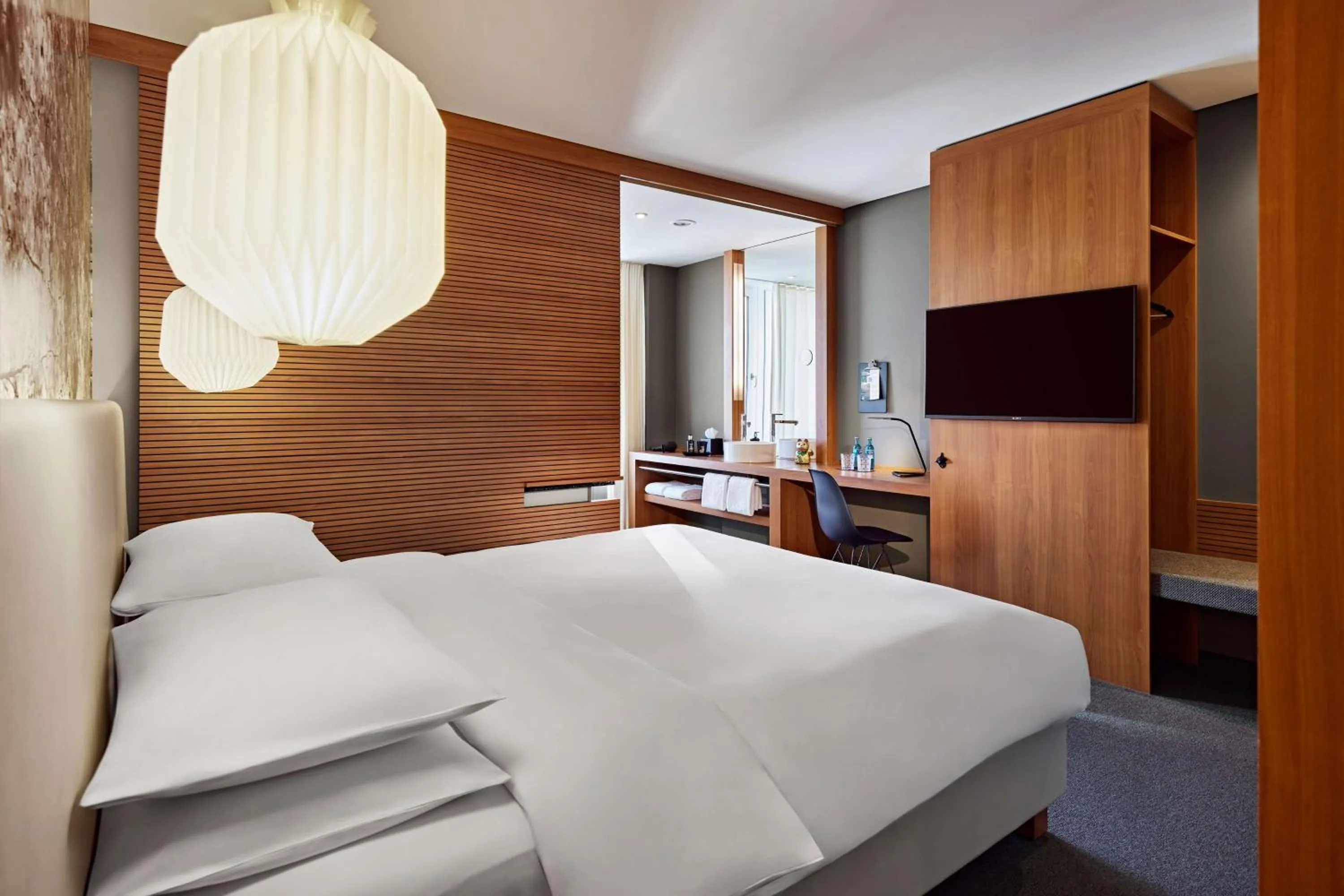 Bedroom, Bed in Me and All Hotel Dusseldorf, by Hyatt