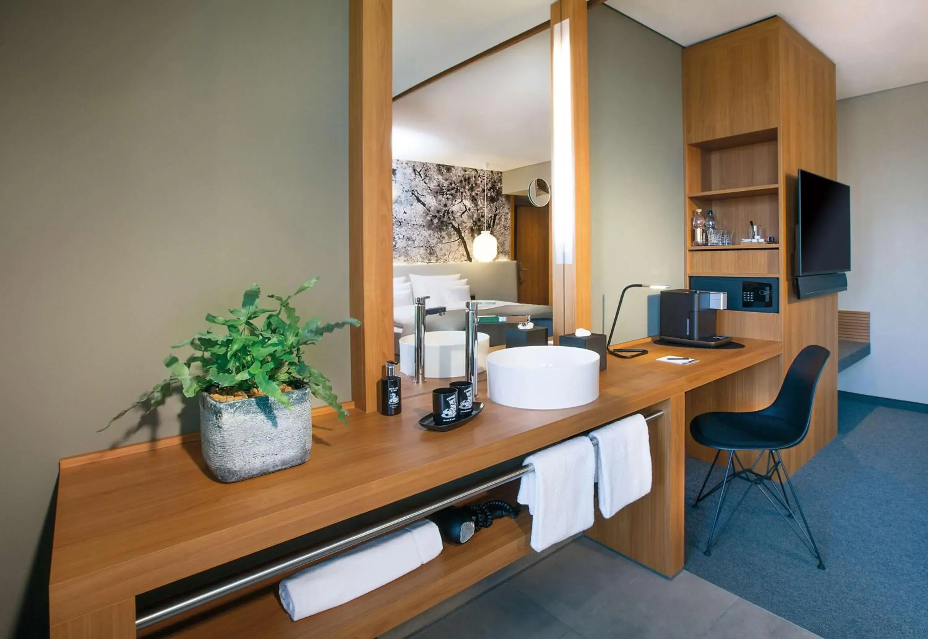 Bedroom in Me and All Hotel Dusseldorf, by Hyatt Bedroom in Me and All Hotel Dusseldorf, by Hyatt