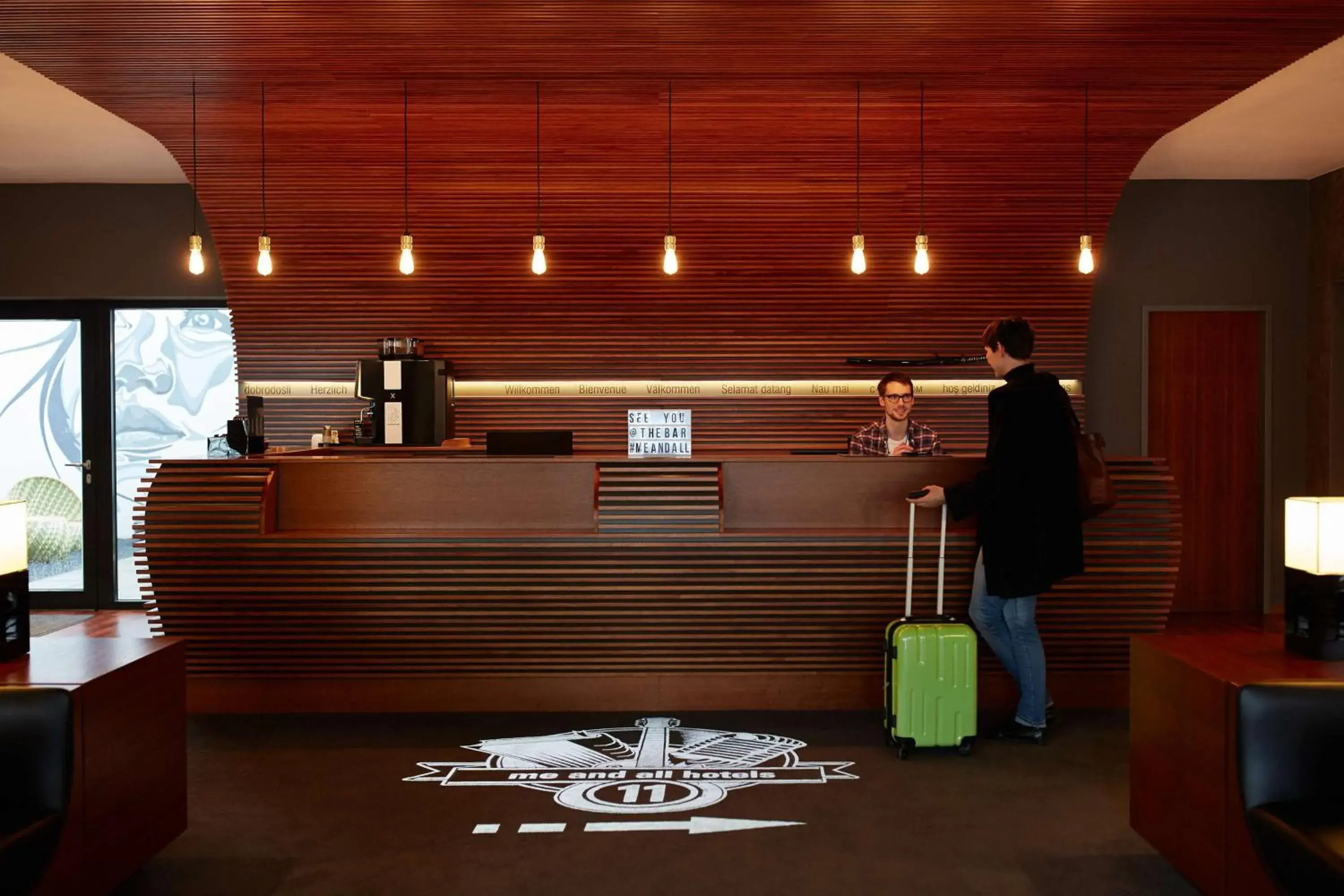 Lobby or reception in Me and All Hotel Dusseldorf, by Hyatt Lobby or reception in Me and All Hotel Dusseldorf, by Hyatt