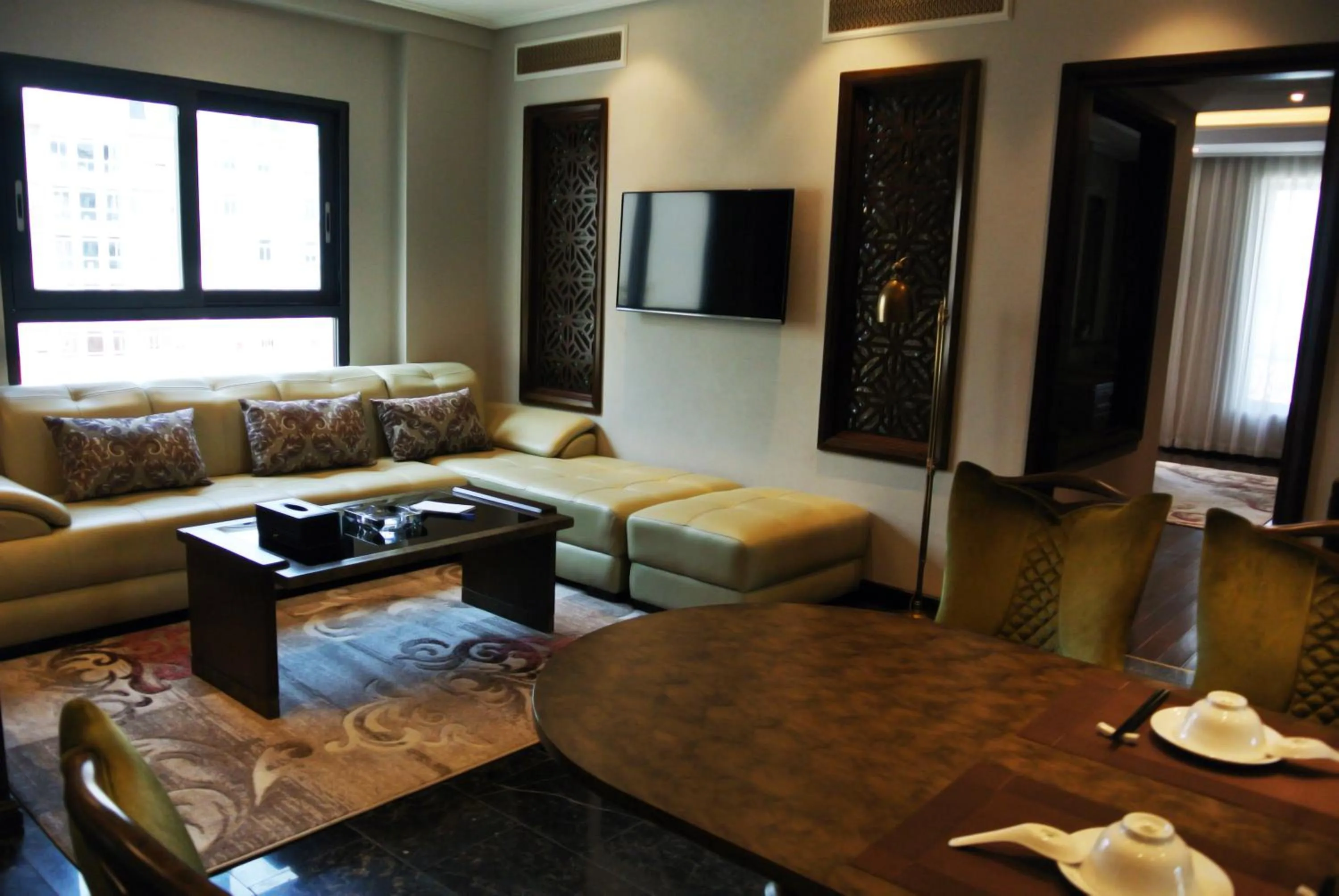 Living room, Bed in JB Serviced Apartment