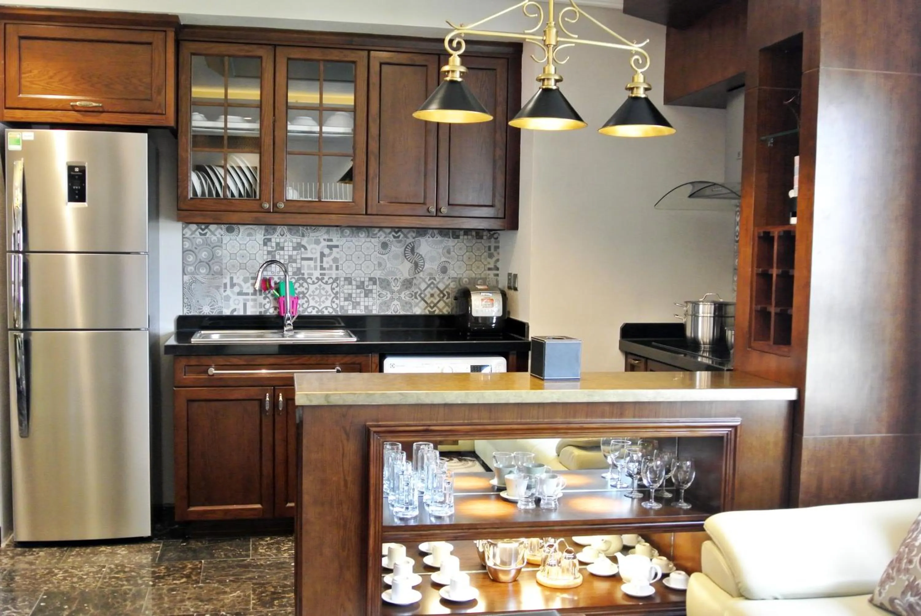 Kitchen or kitchenette in JB Serviced Apartment