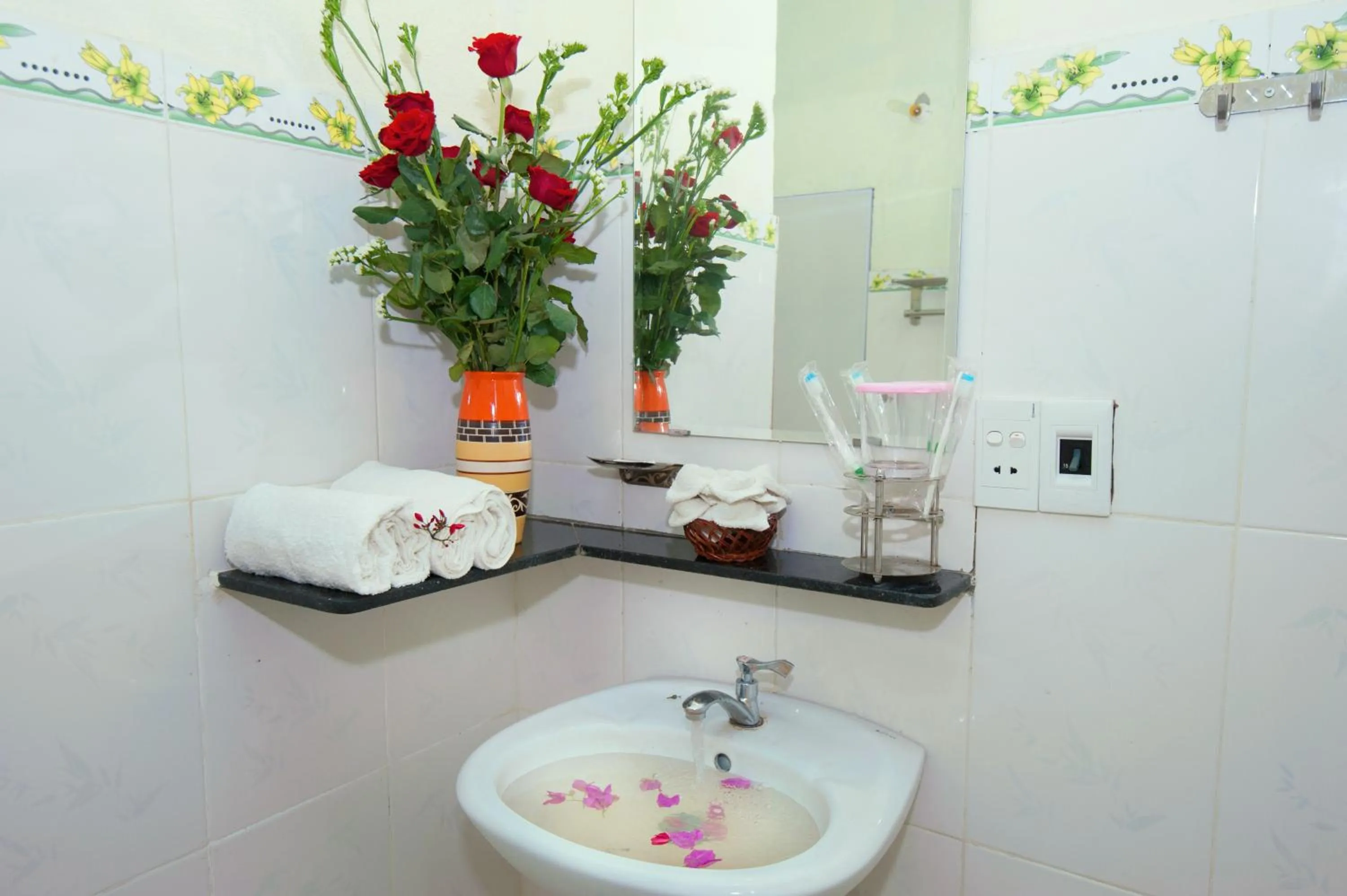 Decorative detail in Bougain Villeas Homestay