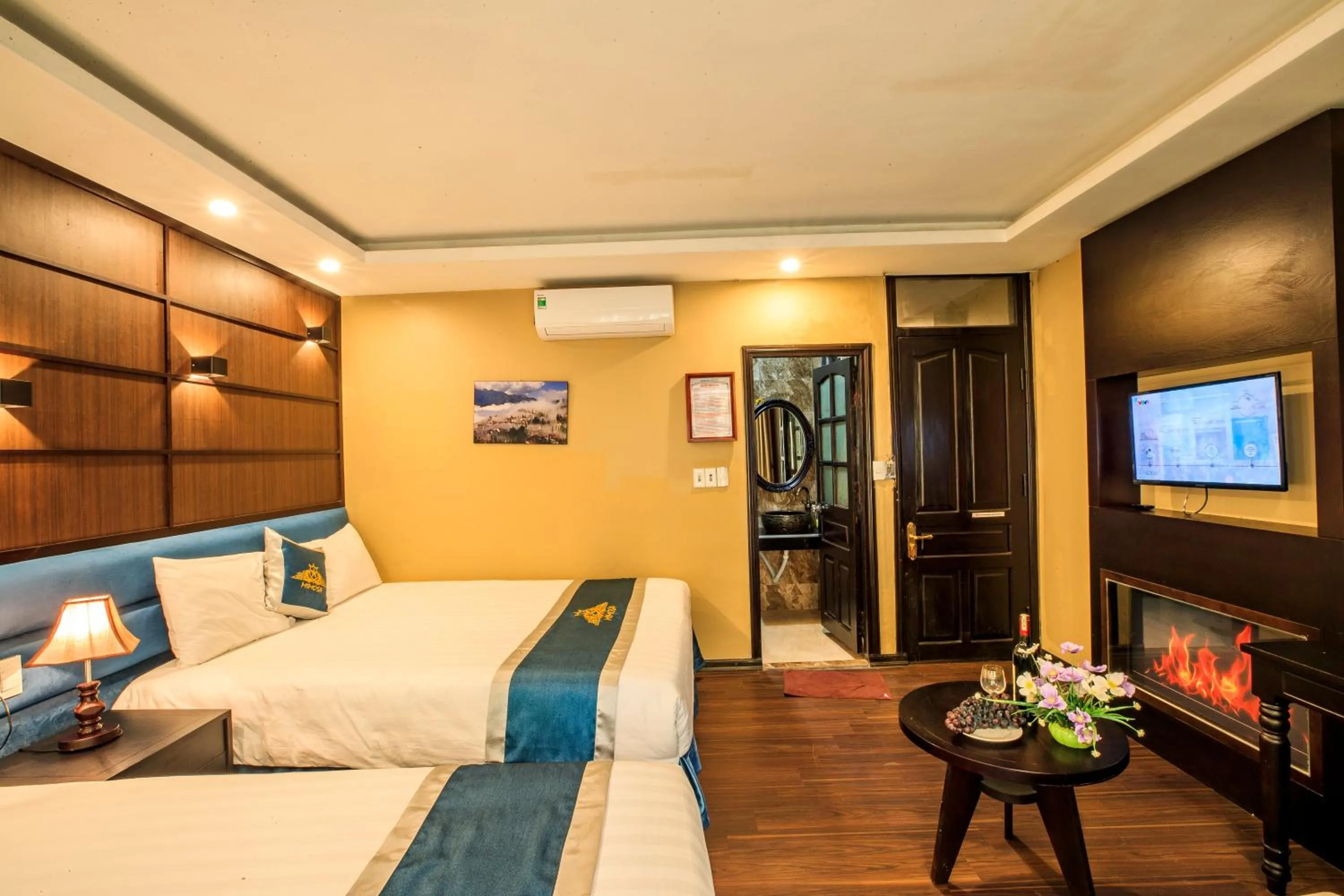 Bed in Mimosa Hotel Sapa