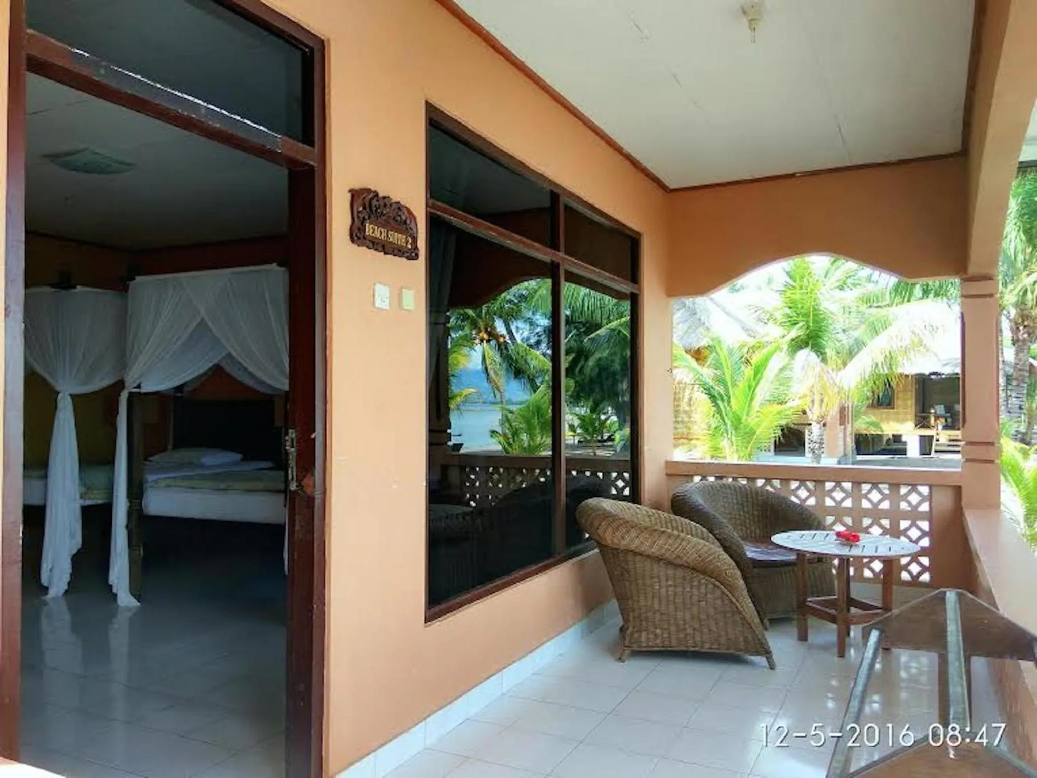 Balcony/Terrace, Bed in Sea World Club Beach Resort & Dive Center, RESORT THAT SUPPORTS THE POOR