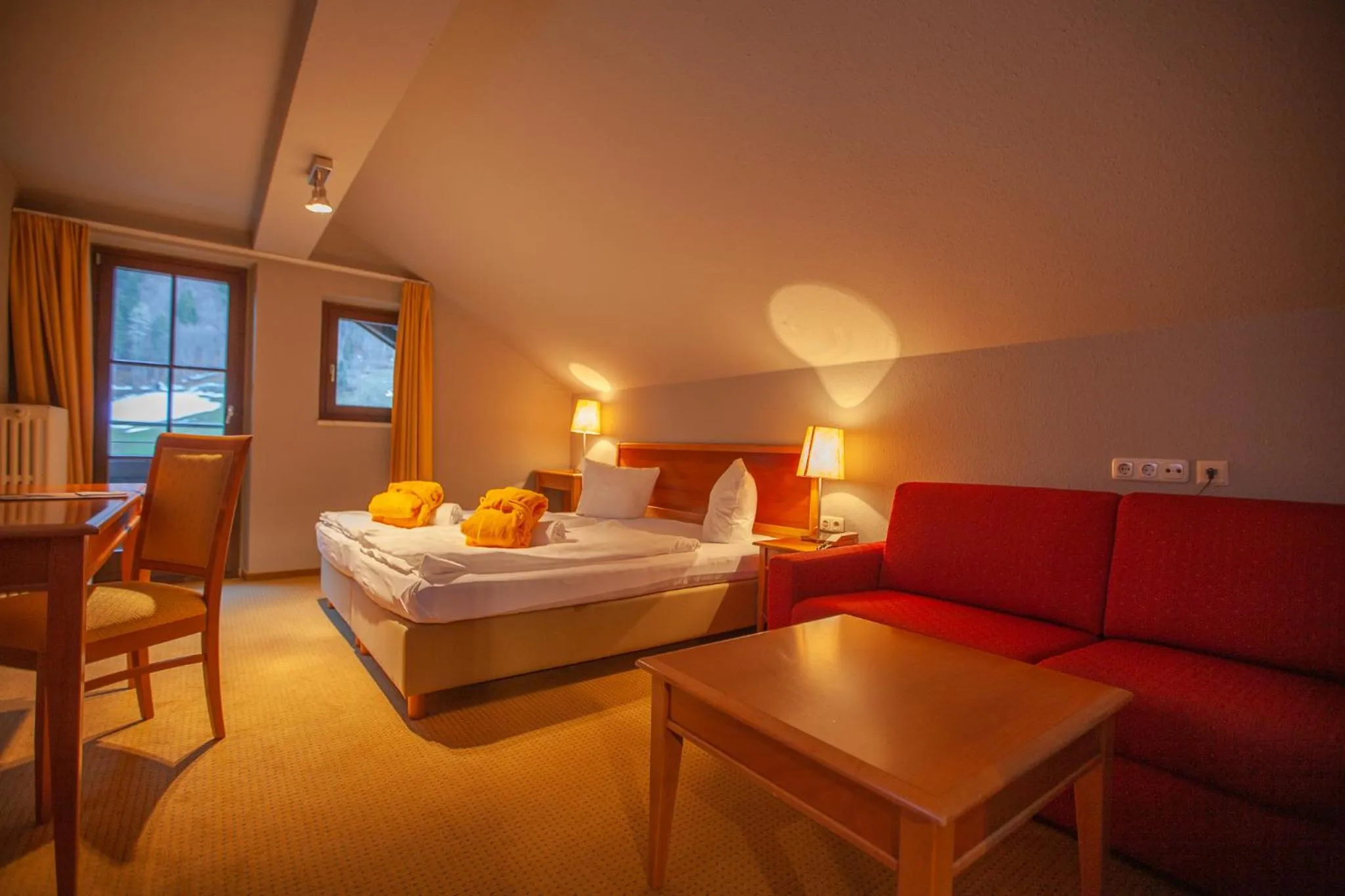 Photo of the whole room, Bed in Walliserhof