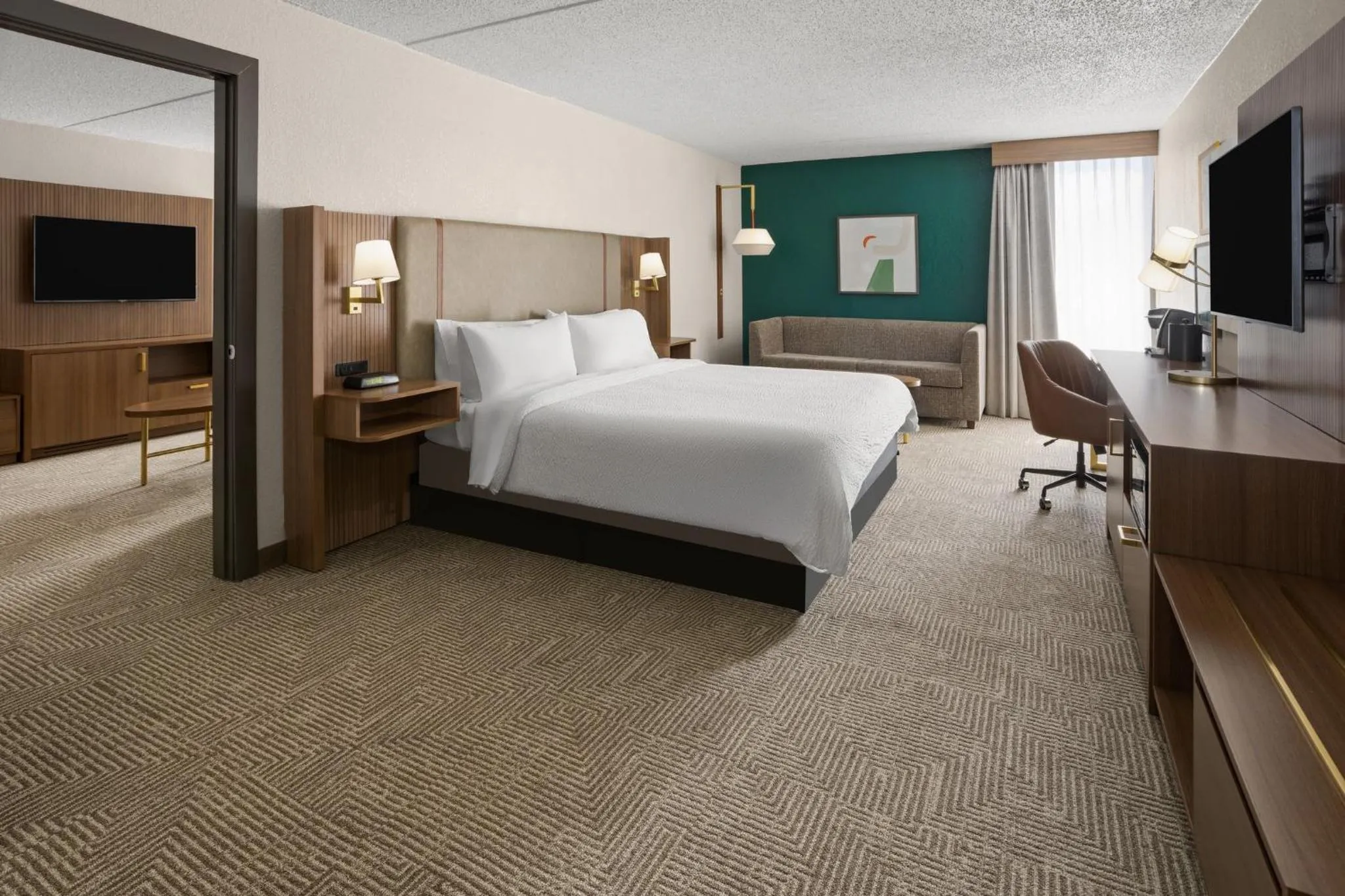 Photo of the whole room, Bed in Holiday Inn Morgantown - Reading Area by IHG