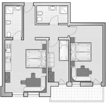 Floor plan in Apparthotel Sellaronda