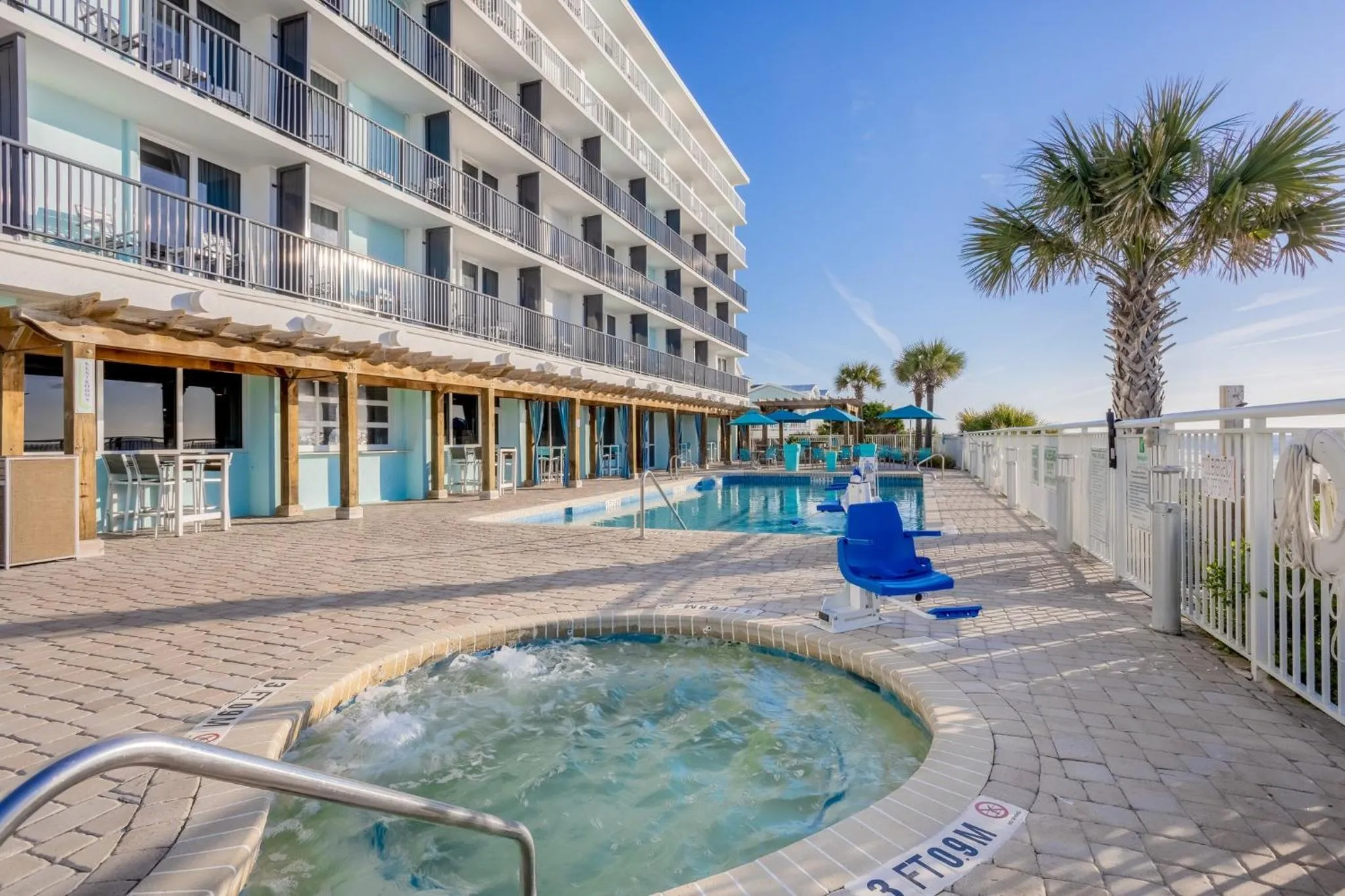 Patio in Holiday Inn Resort Oceanfront at Surfside Beach by IHG